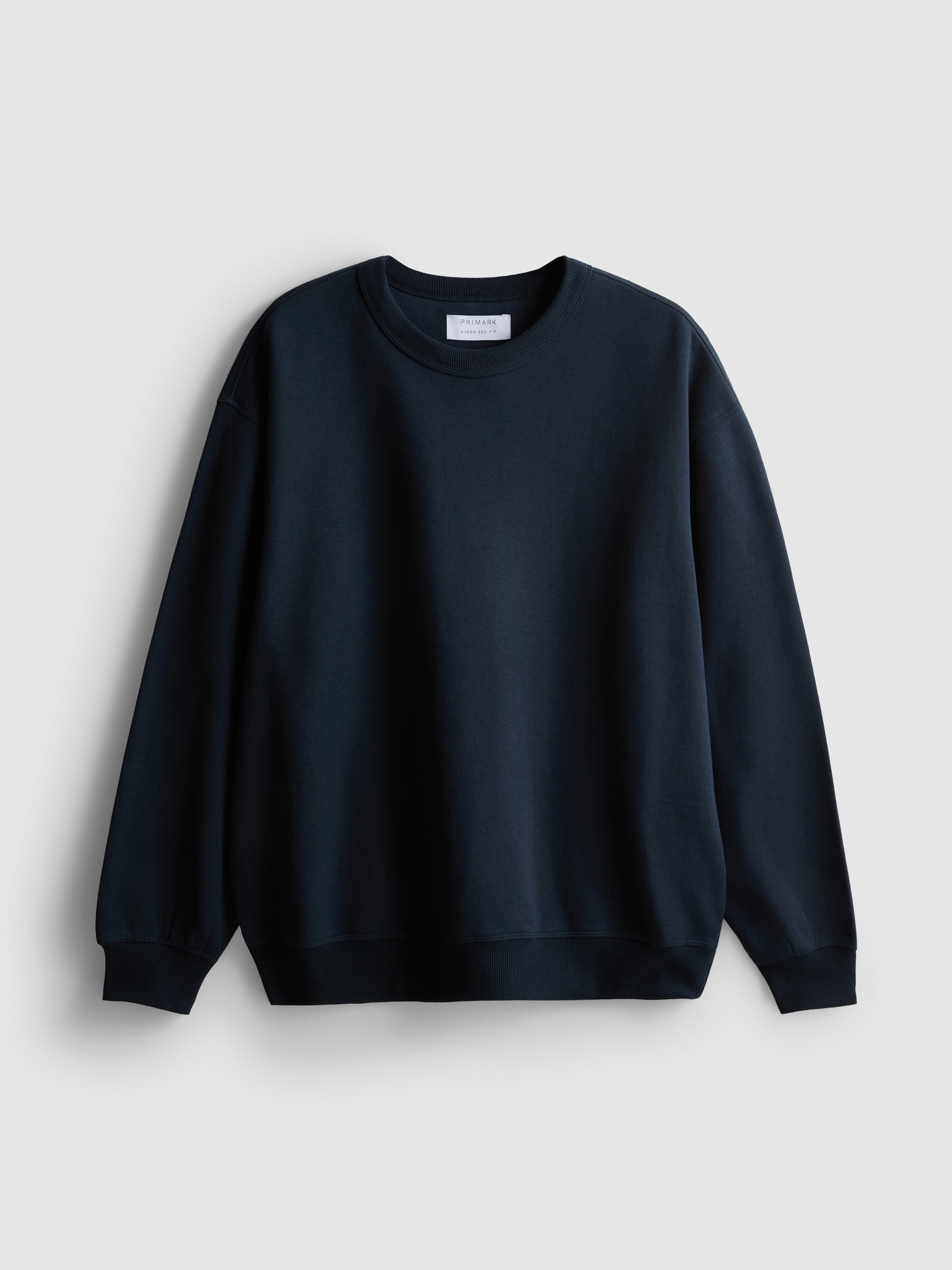 Sweat-shirt oversize en coton à col ras-du-cou