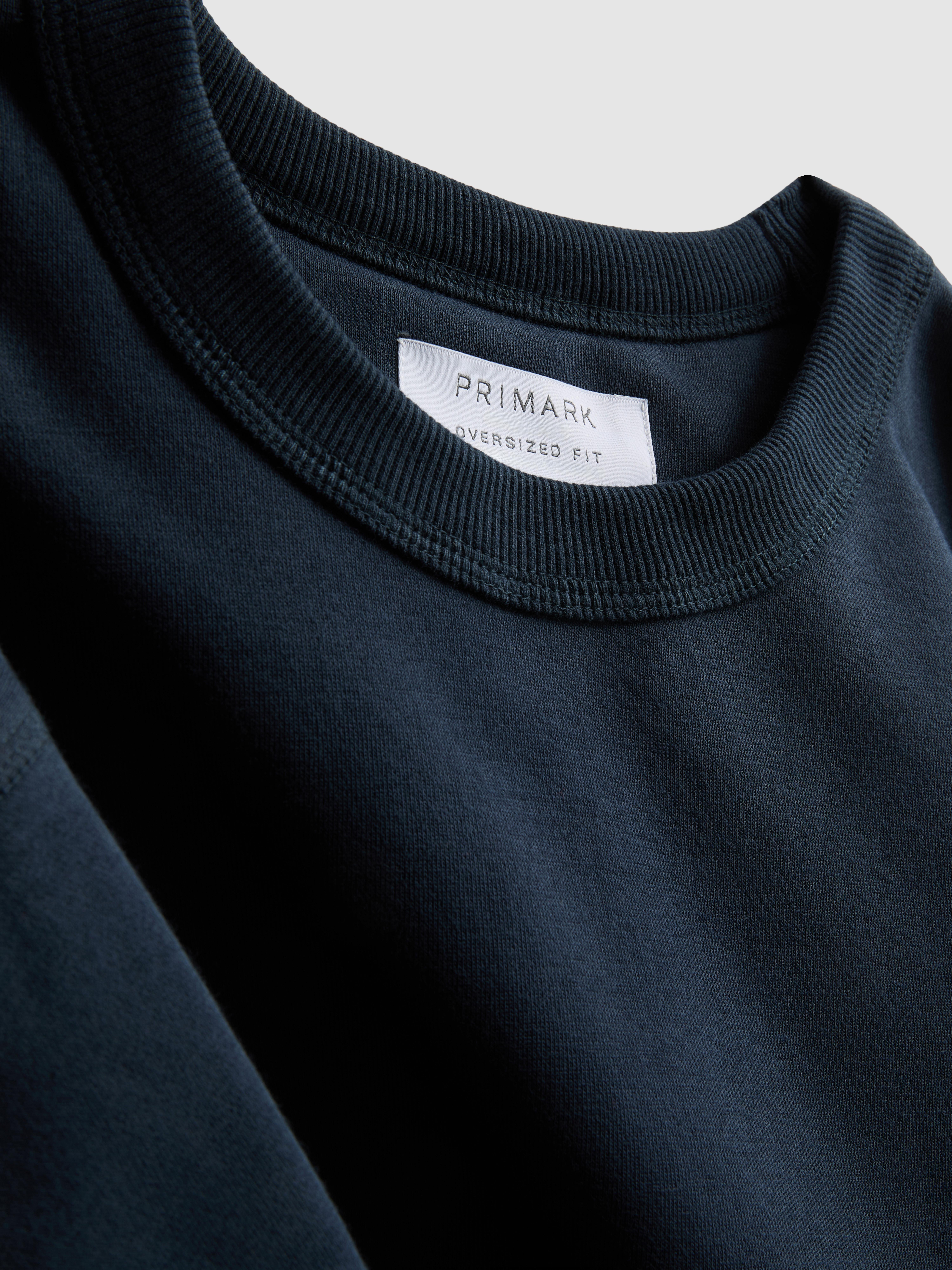 Sweat-shirt oversize en coton à col ras-du-cou