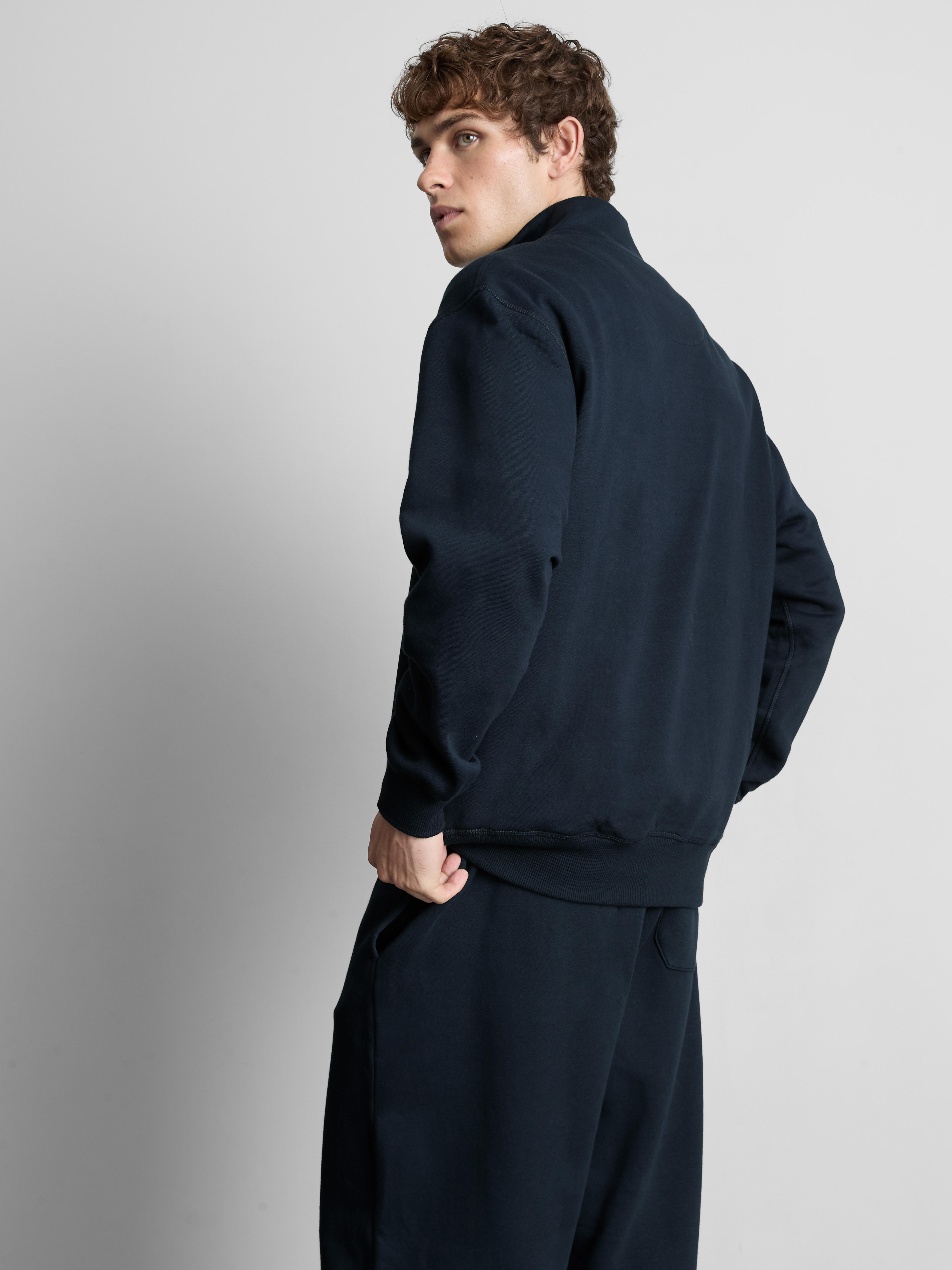 Sweatshirt met halve rits