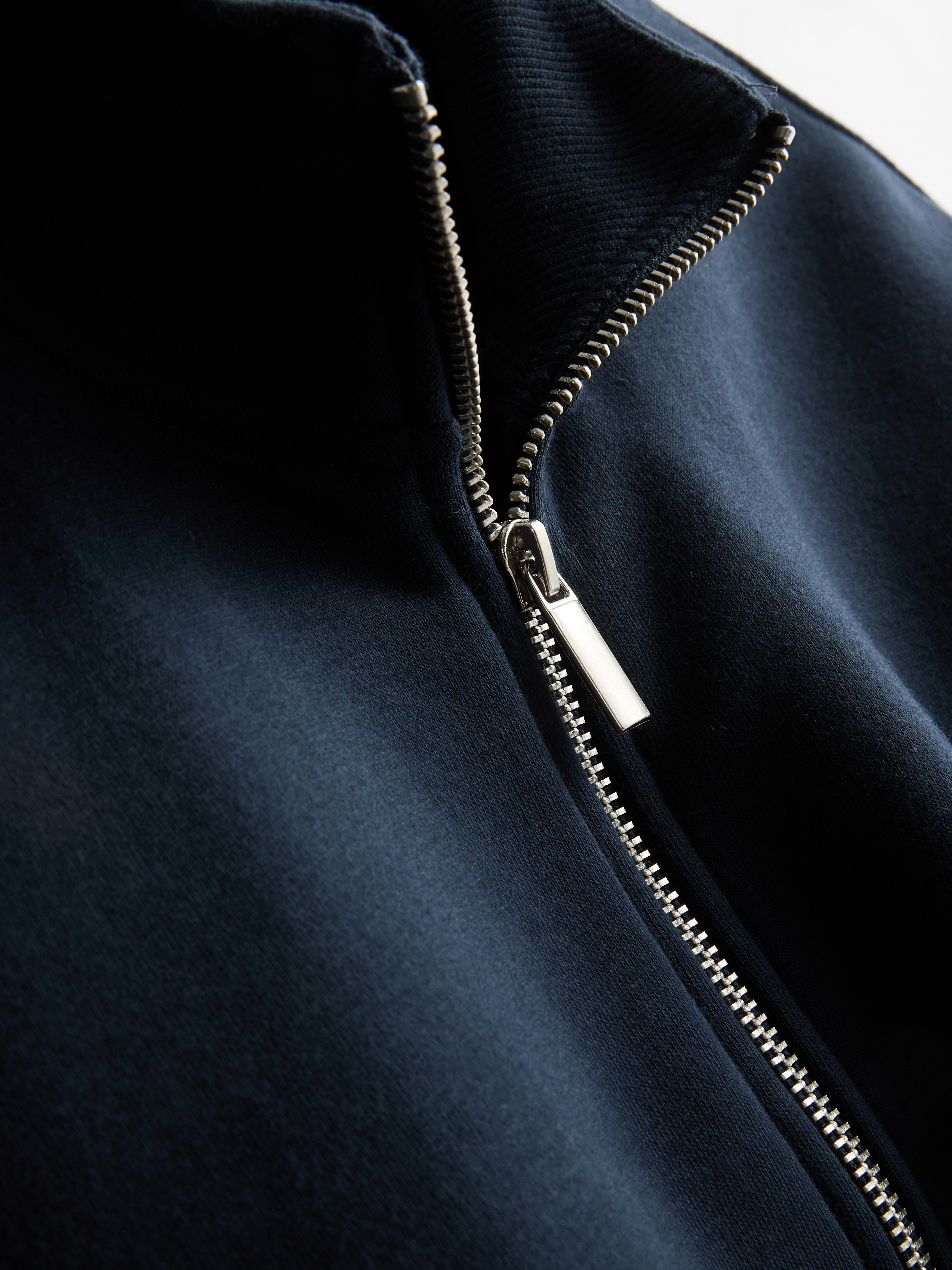 Sweatshirt met halve rits