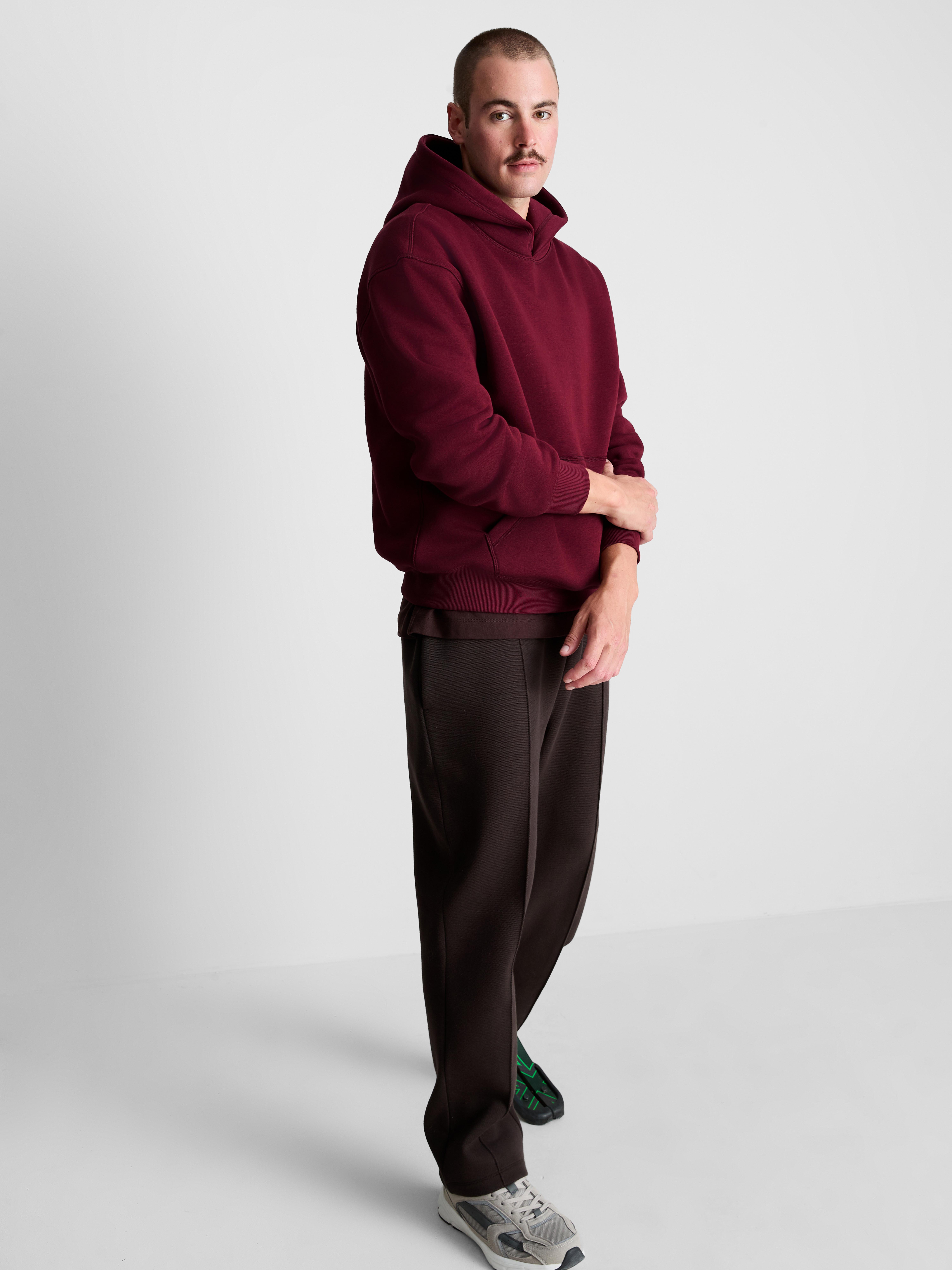 Oversized Pullover Hoodie Wine