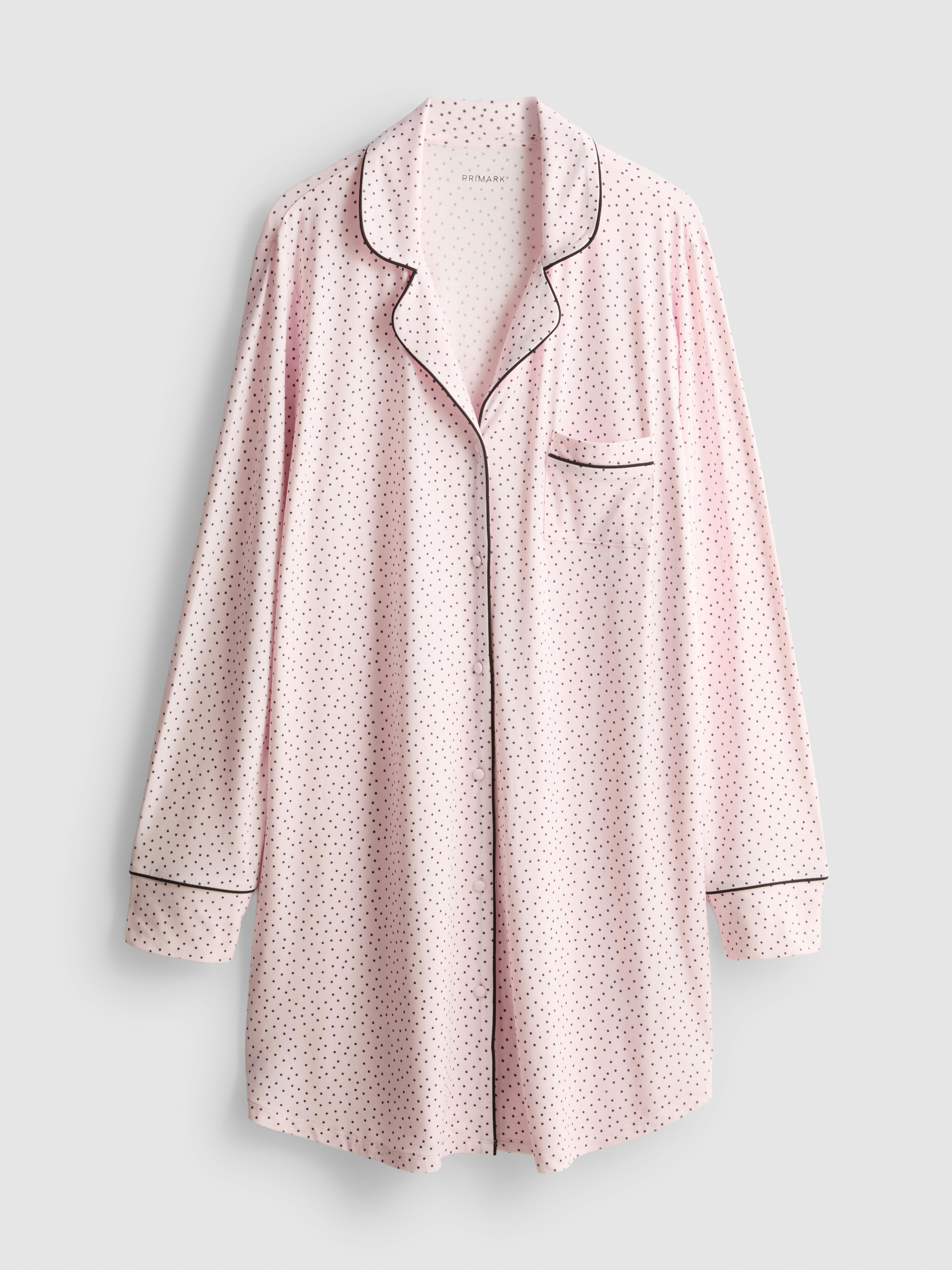 Camicia da notte stile boyfriend con stampa
