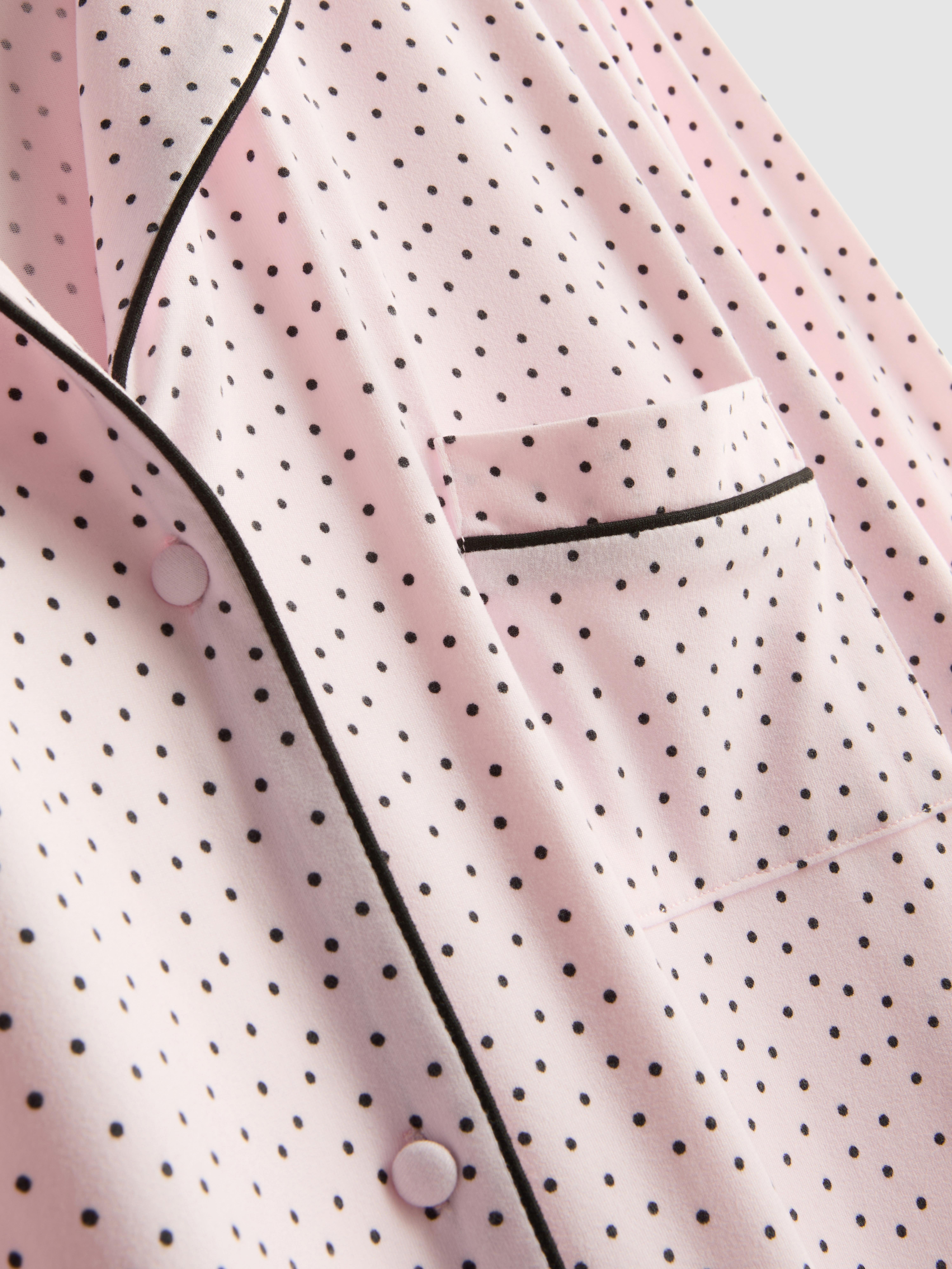 Camicia da notte stile boyfriend con stampa