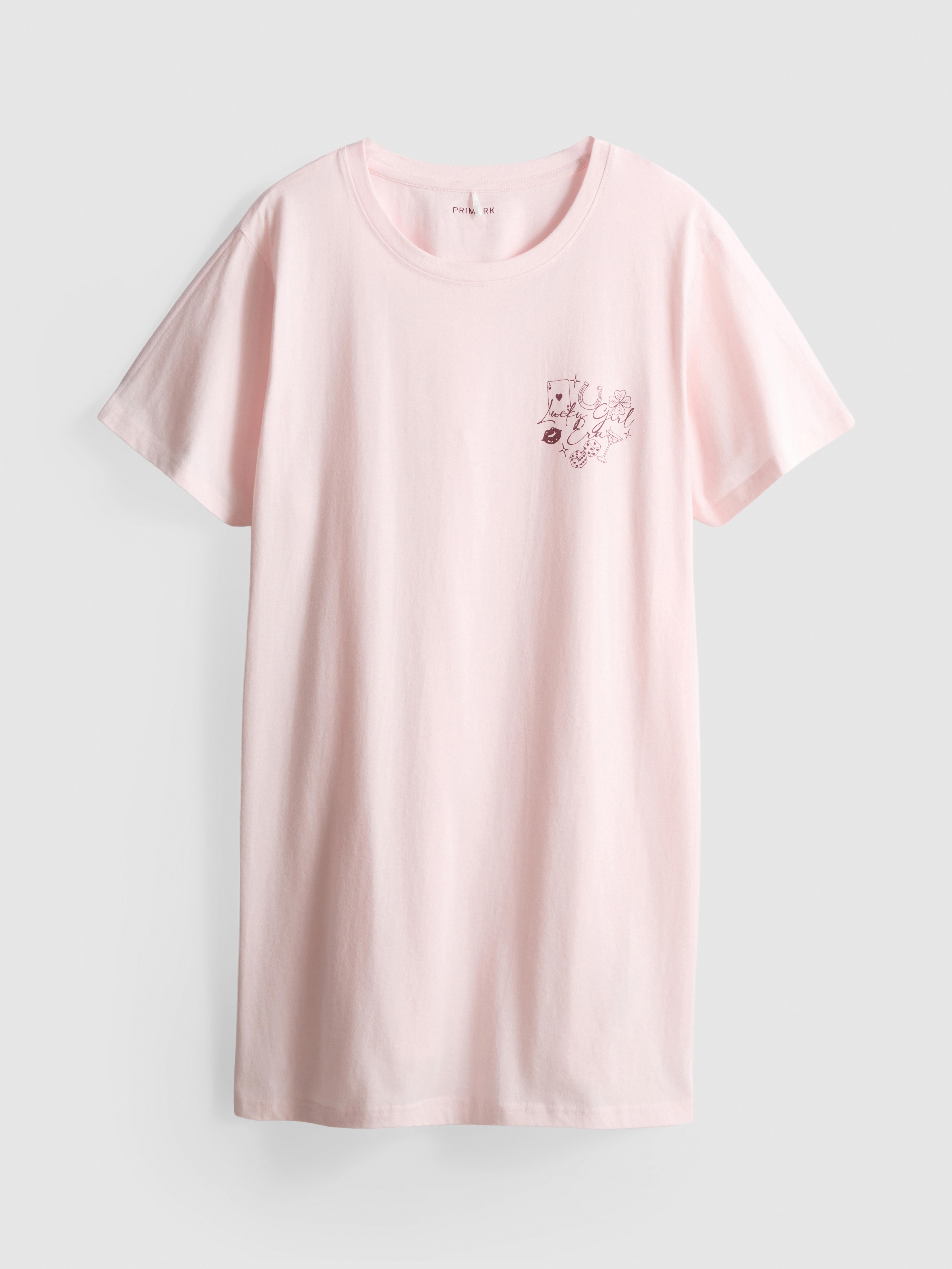 Camisón gráfico de algodón puro