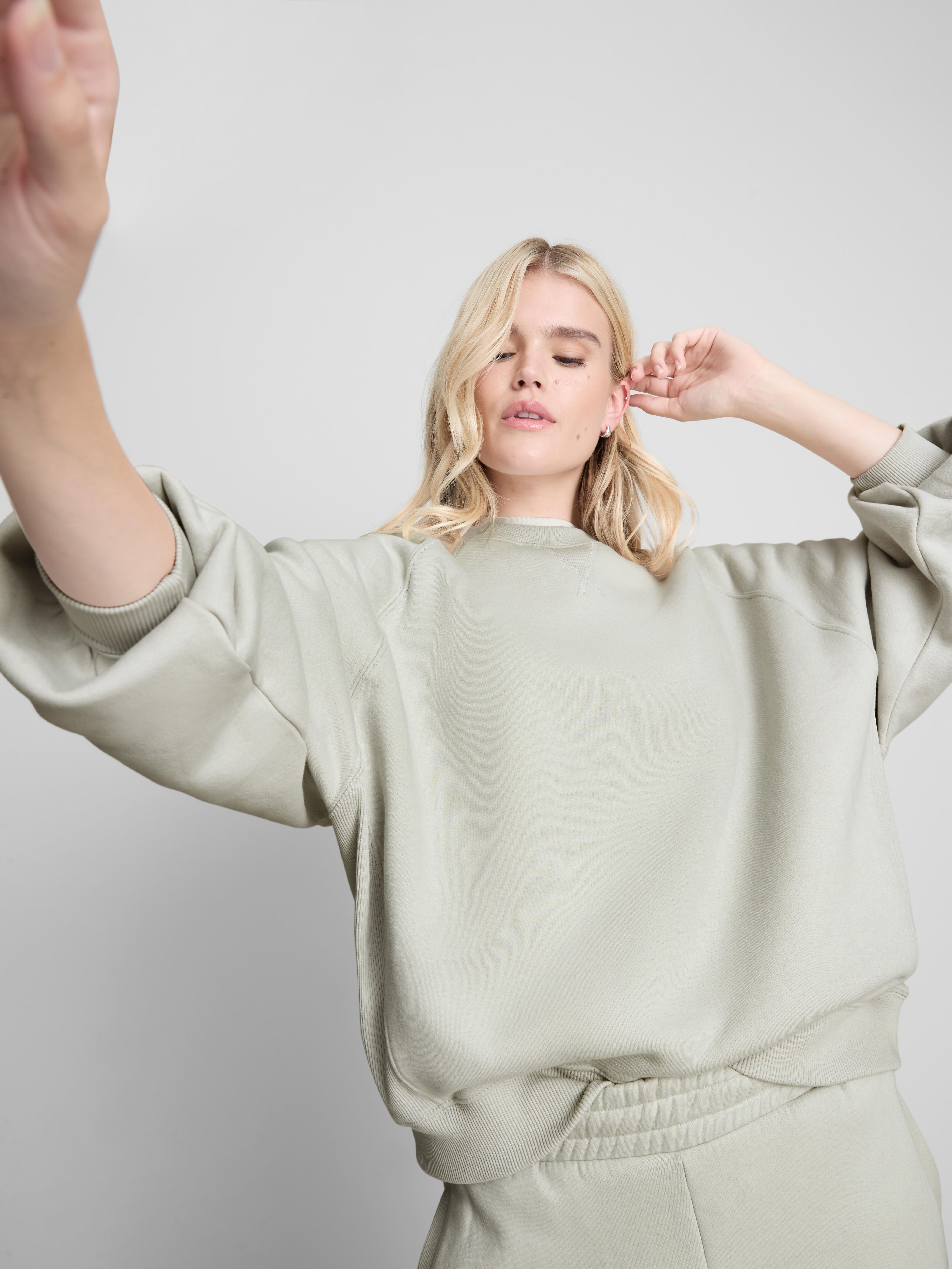 Felpa con maniche raglan cotton-rich