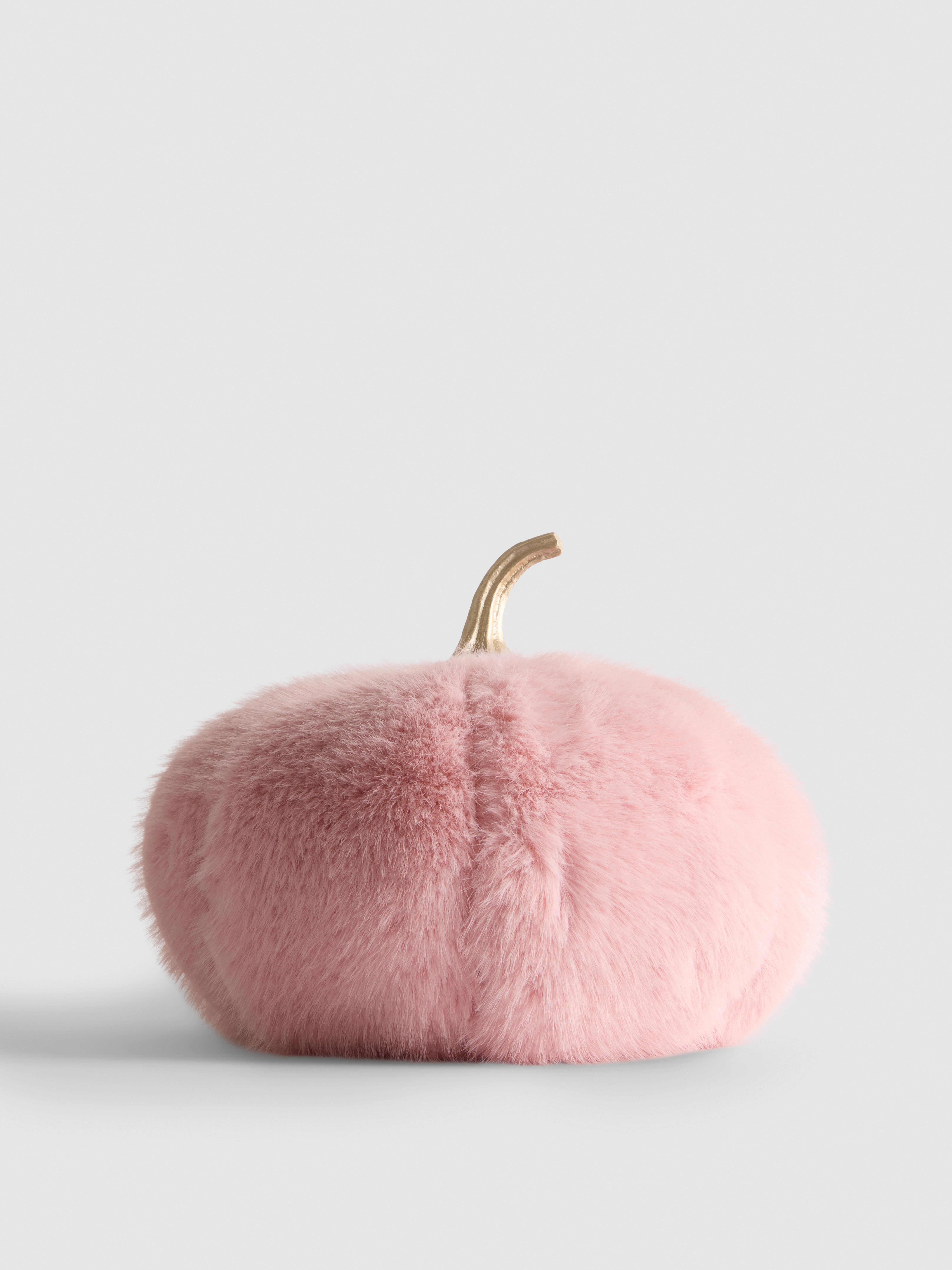 Pompoendecoratie van imitatiebont Roze