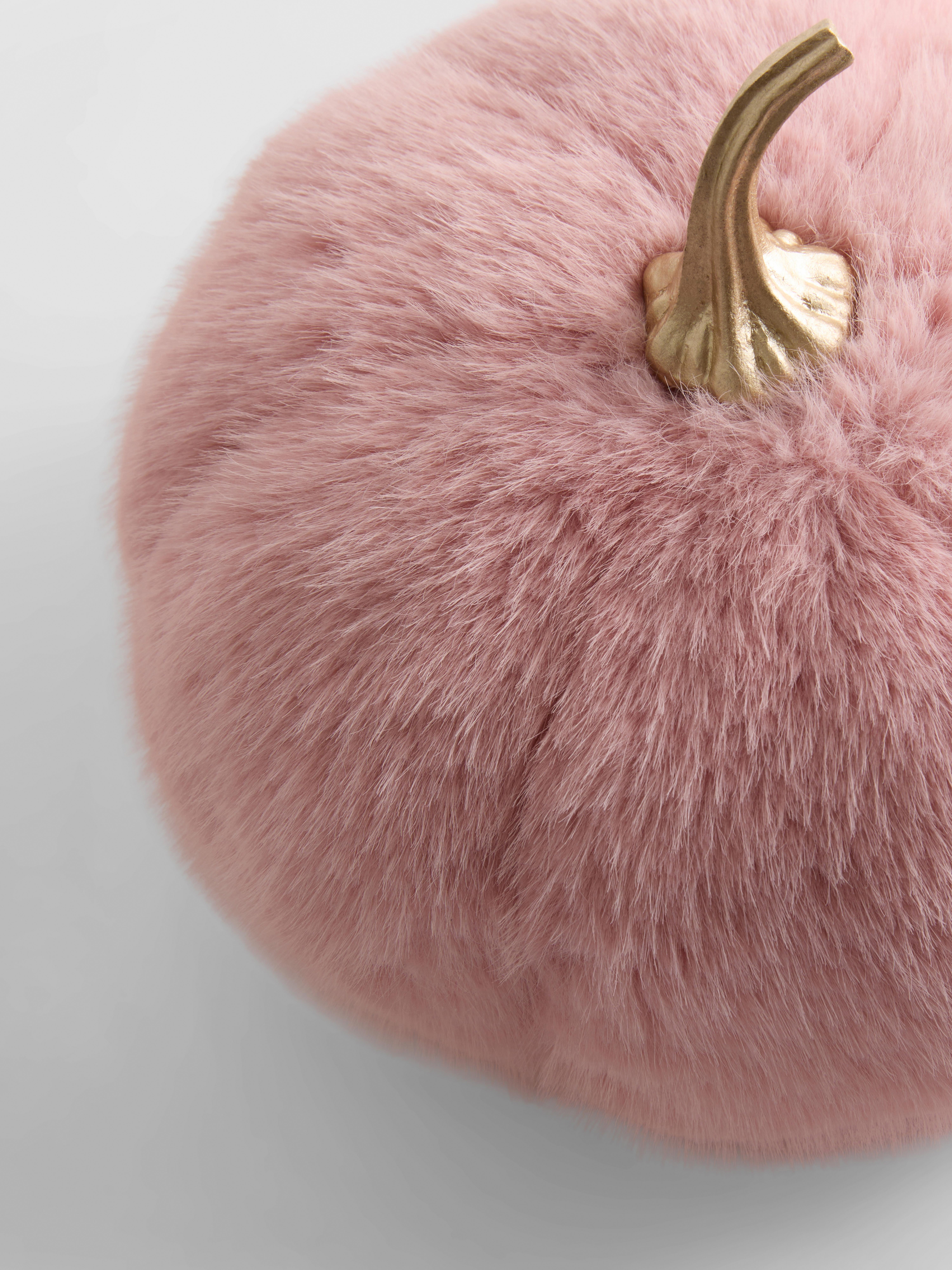 Adorno de calabaza de pelo sintético