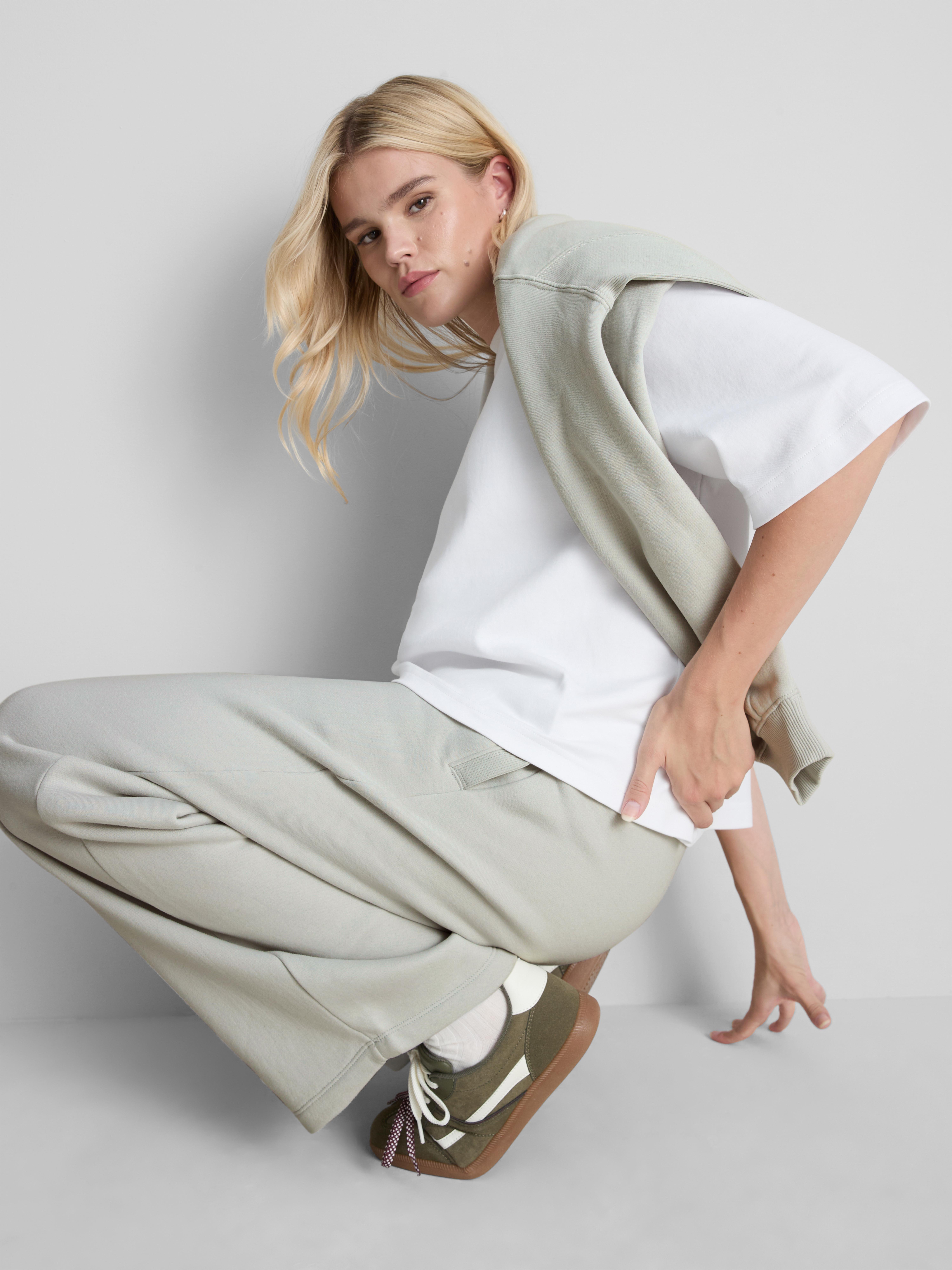 Cotton Rich Wide Leg Sweatpants