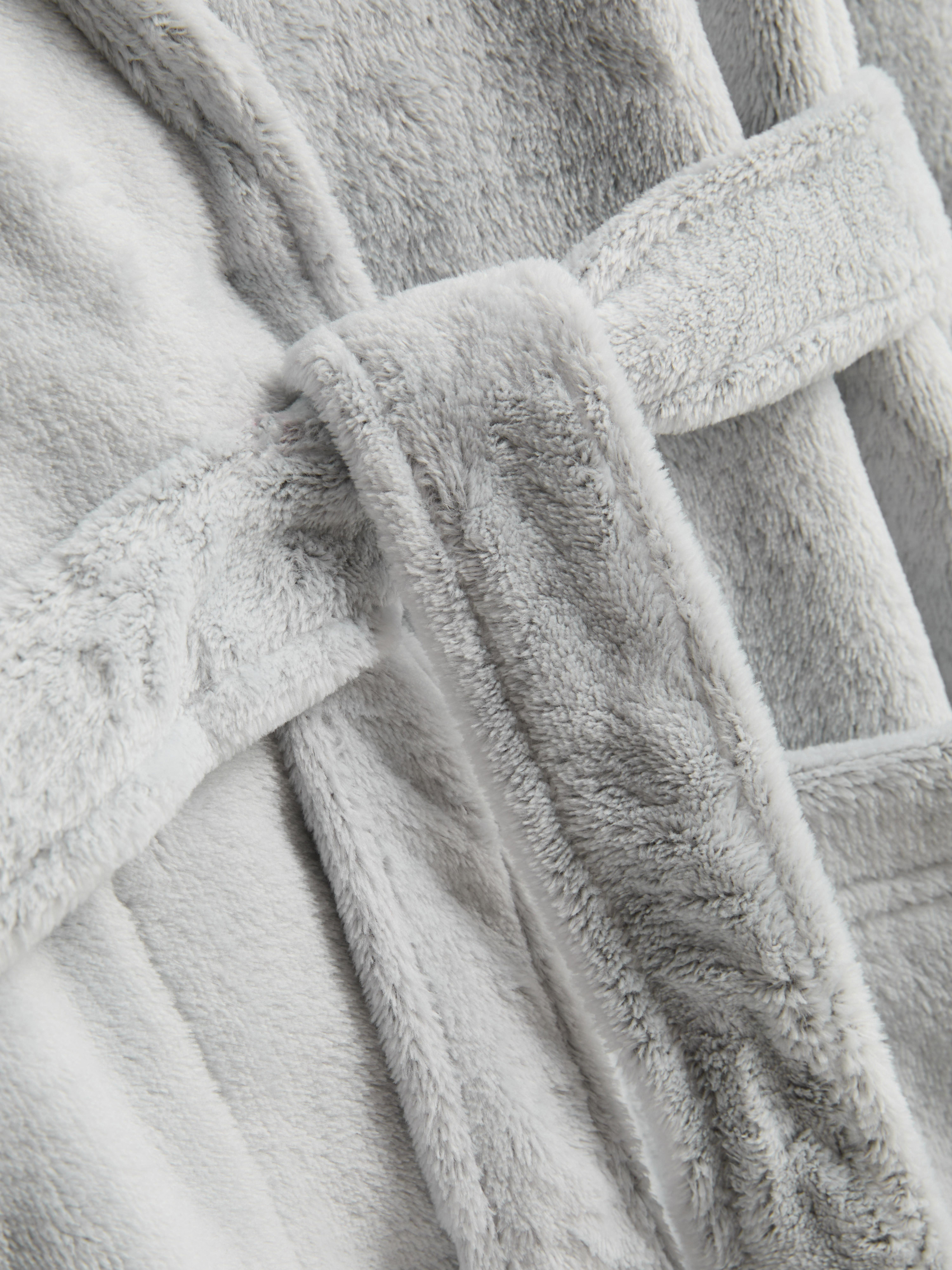 grey dressing gown primark Womens Grey Love To Lounge Plush Midi Dressing Gown