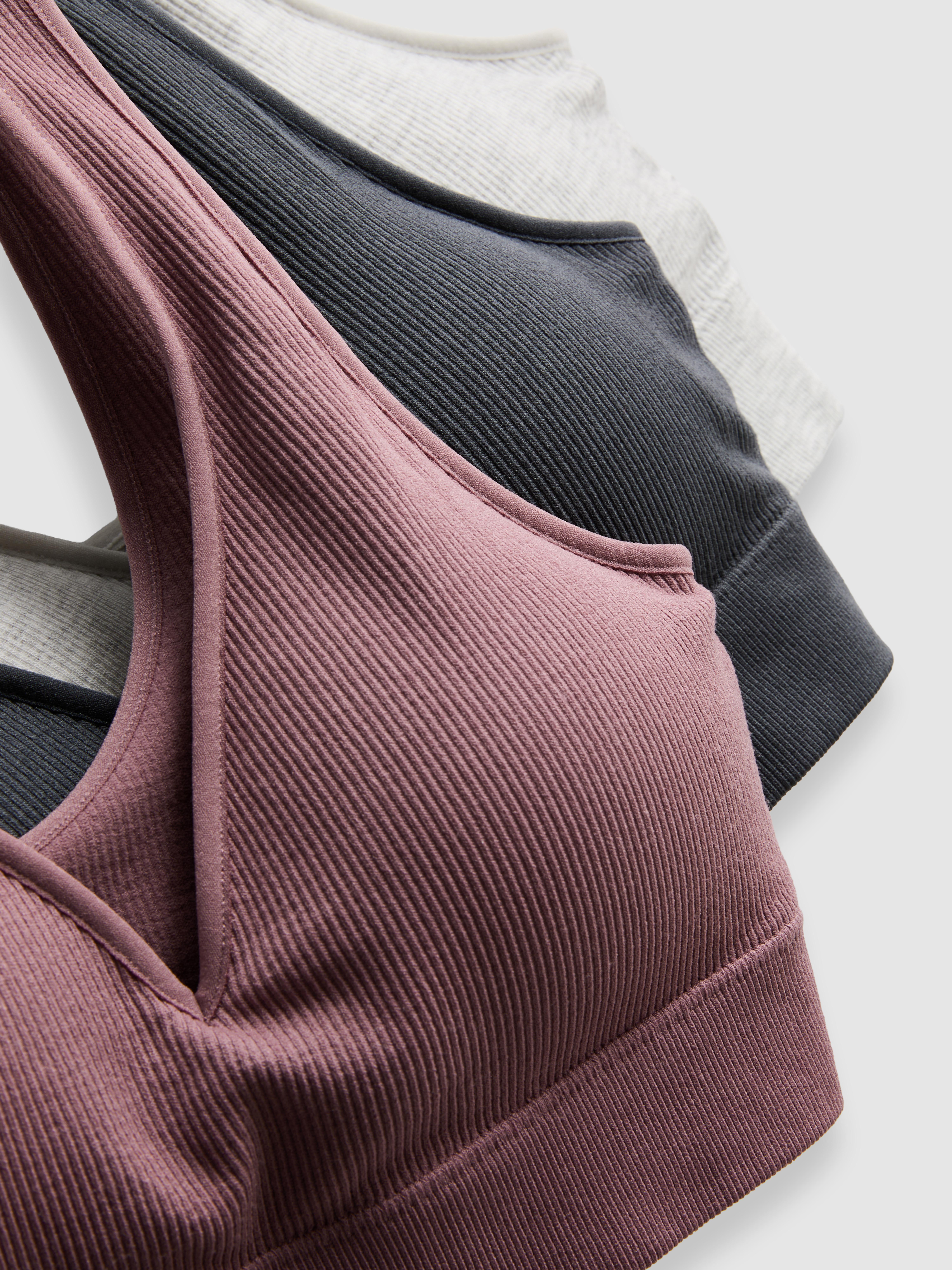 Lot de 3 brassières sans coutures à col en V