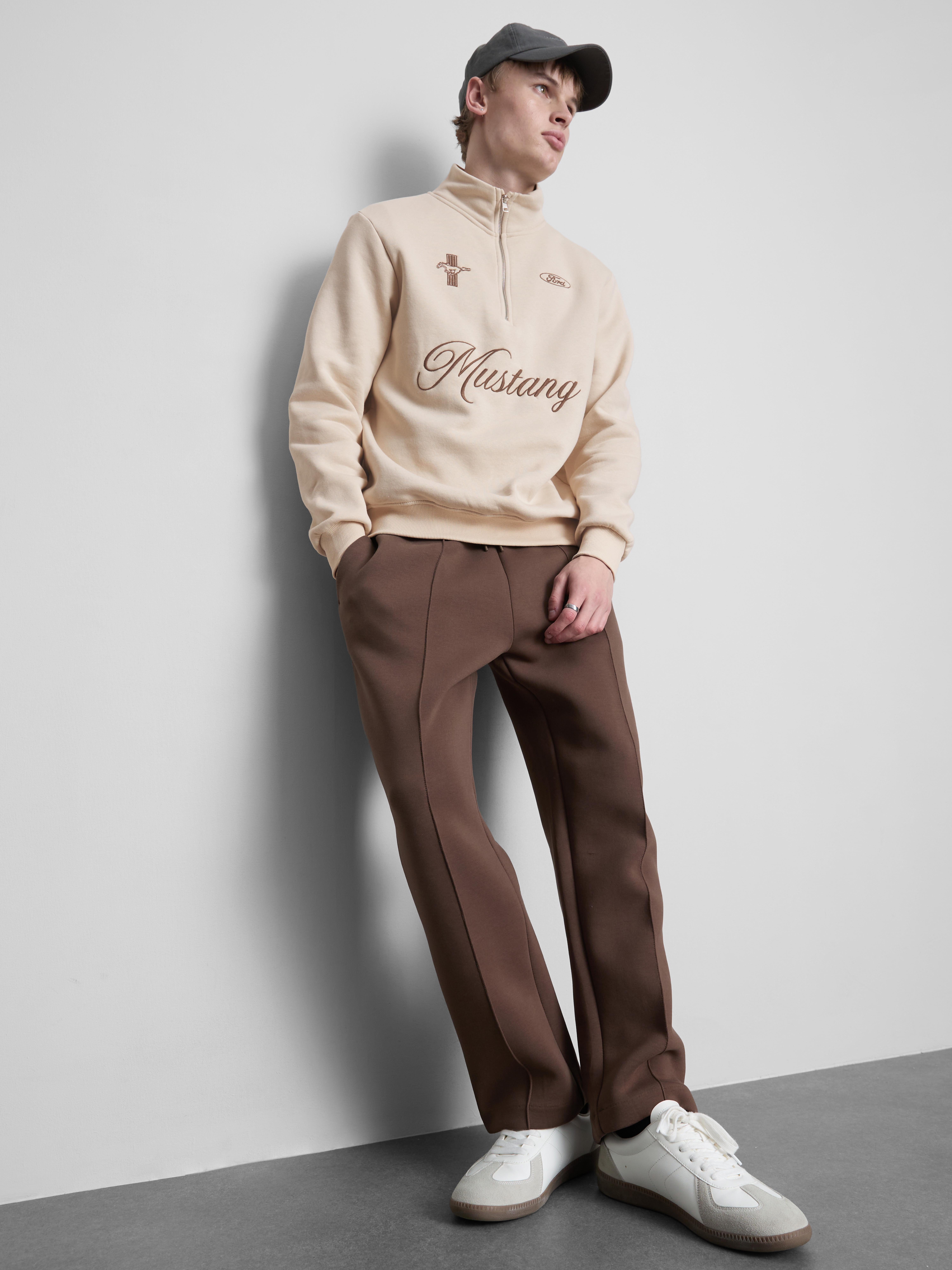 „Ford Mustang“ Sweatshirt mit halbem Reißverschluss