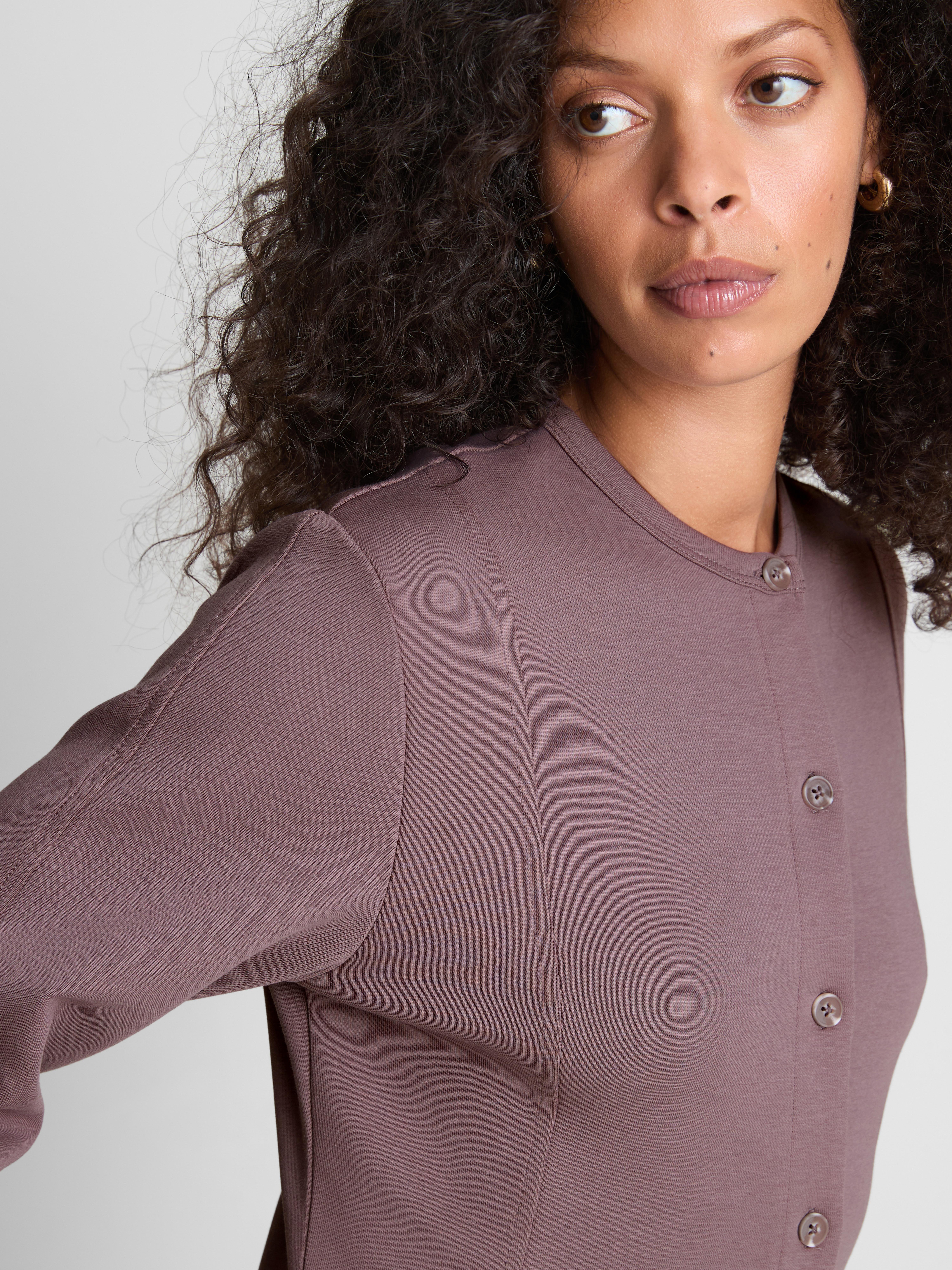 Paula Echevarría Structured Crew Neck Cardigan