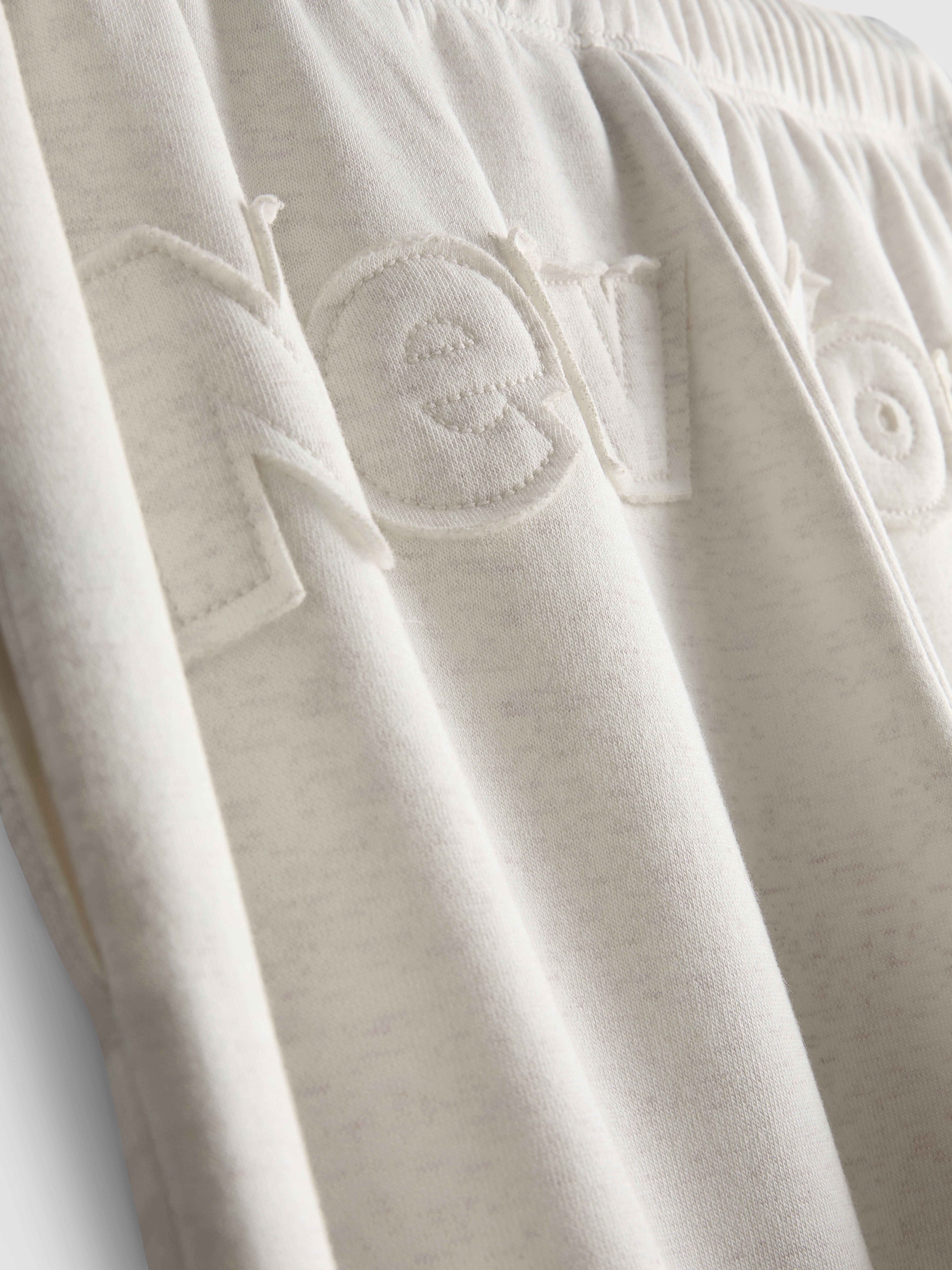 Cotton-Rich Wide-Leg Appliqué Joggers