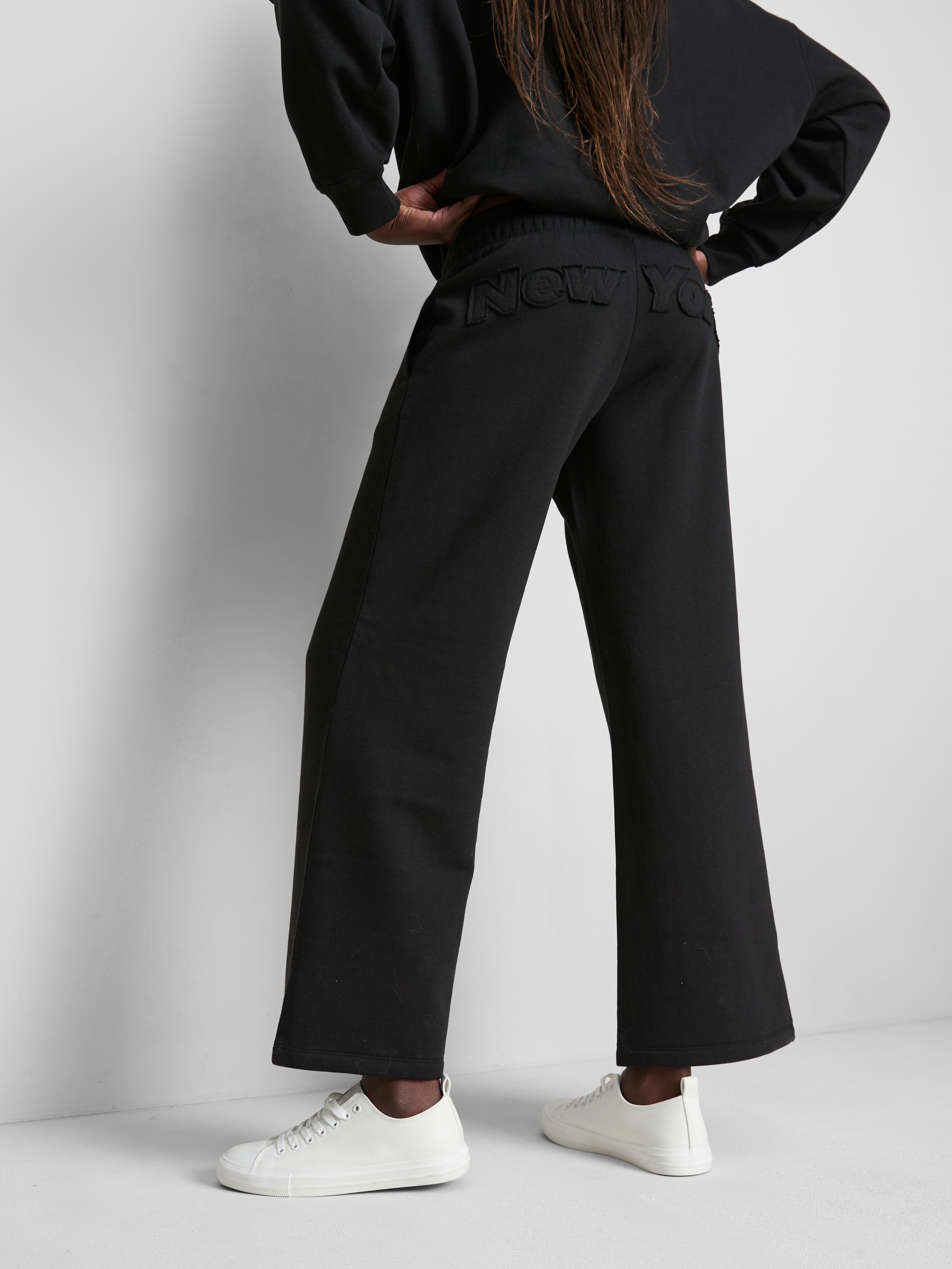 Cotton-Rich Wide-Leg Appliqué Joggers