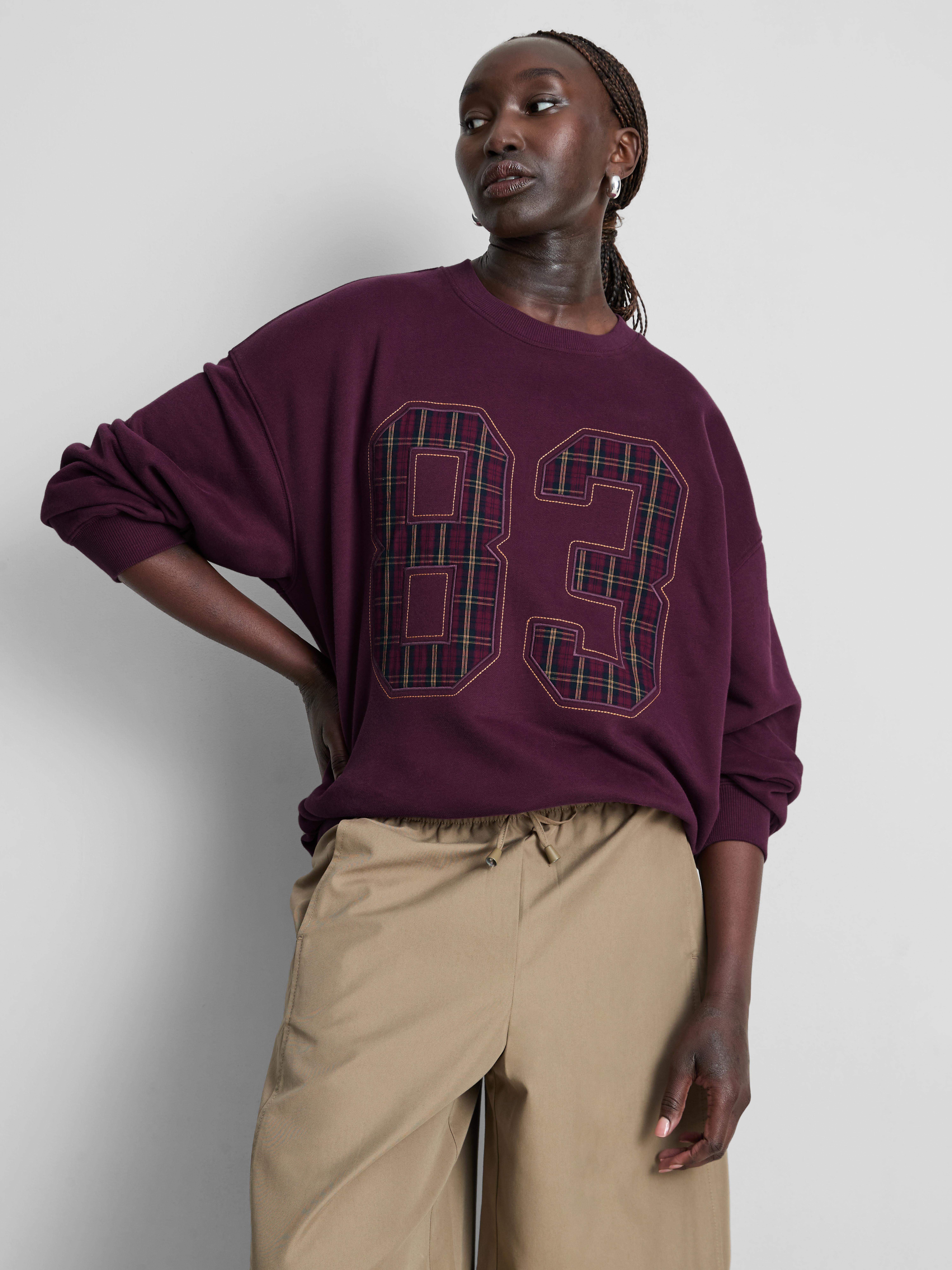 Cotton Blend 83 Check Sweatshirt