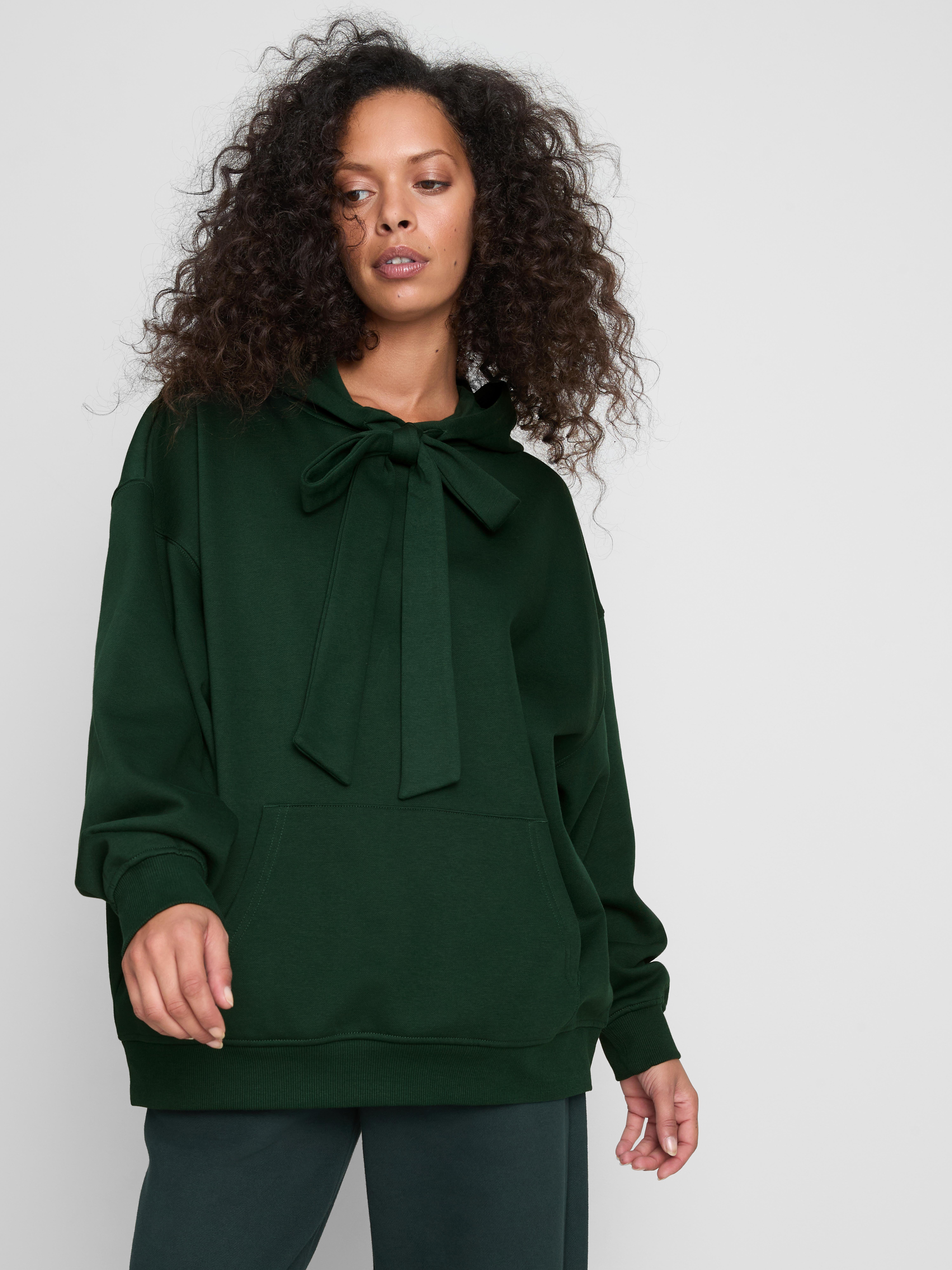 Paula Echevarría Cotton Rich Bow Tie Hoodie