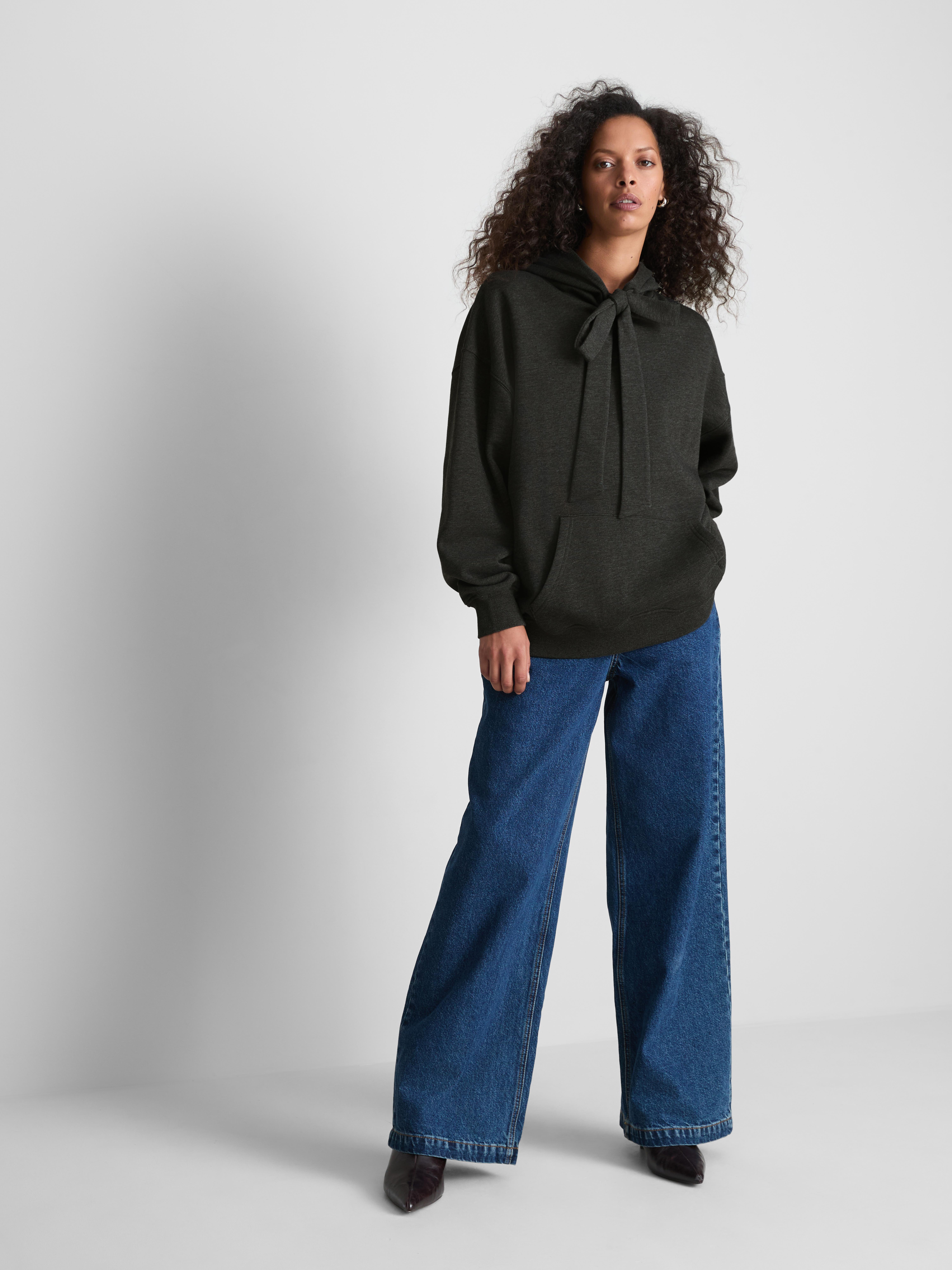 Paula Echevarría Cotton-Rich Bow Tie Hoodie