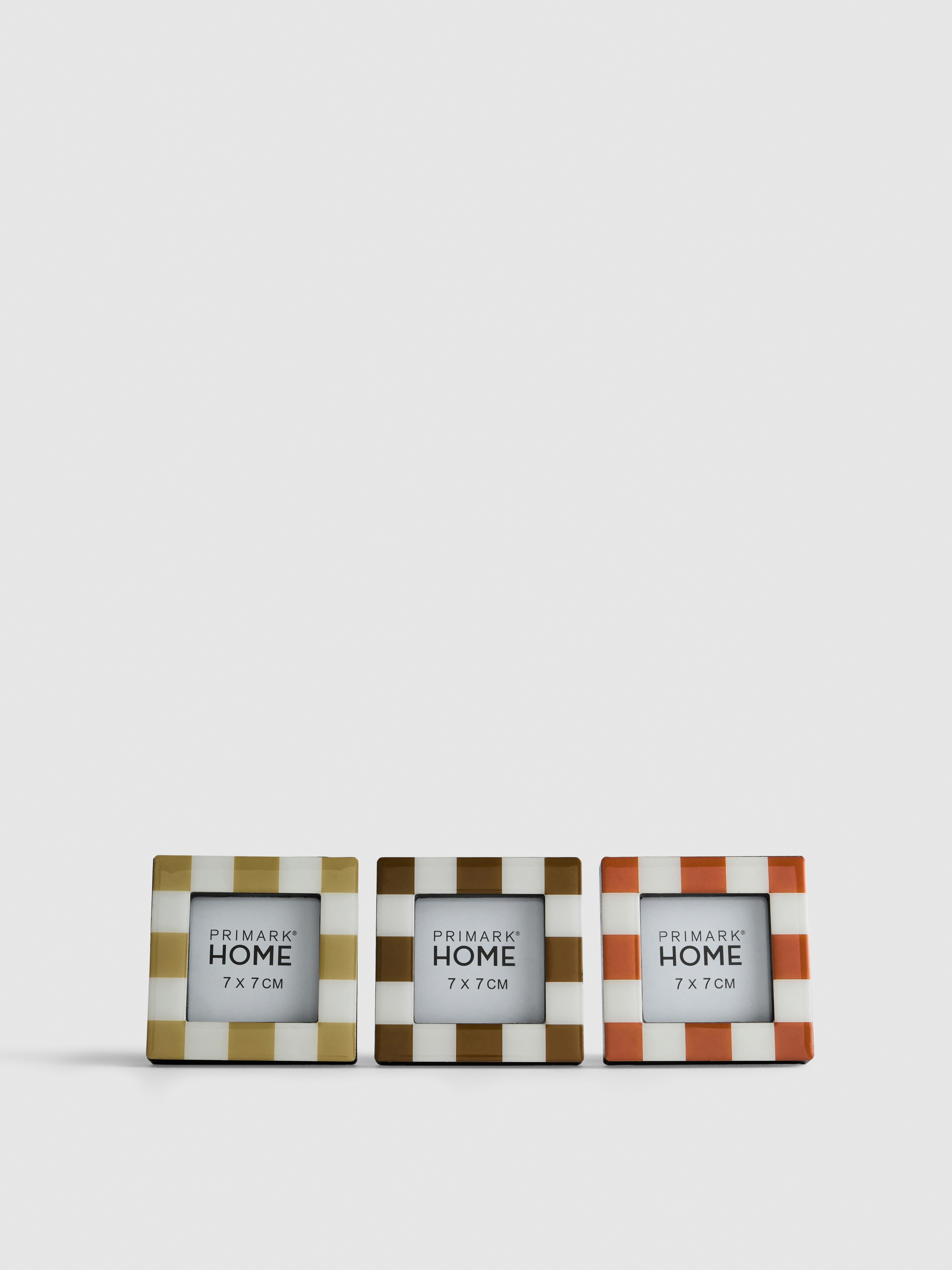 3pk Checkerboard Picture Frames | 7 x 7cm