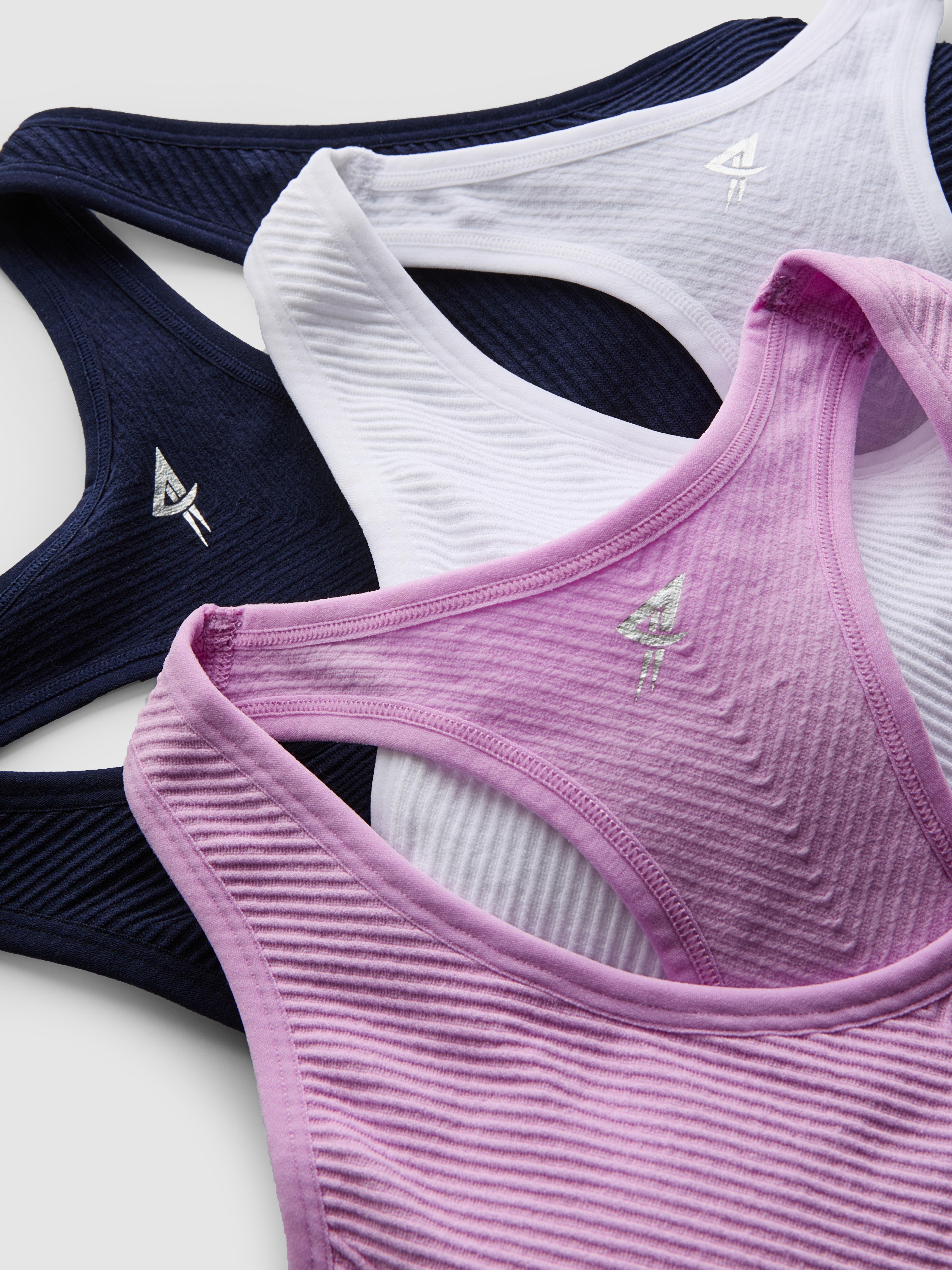 3pk Seamless Racerback Active Crop Tops
