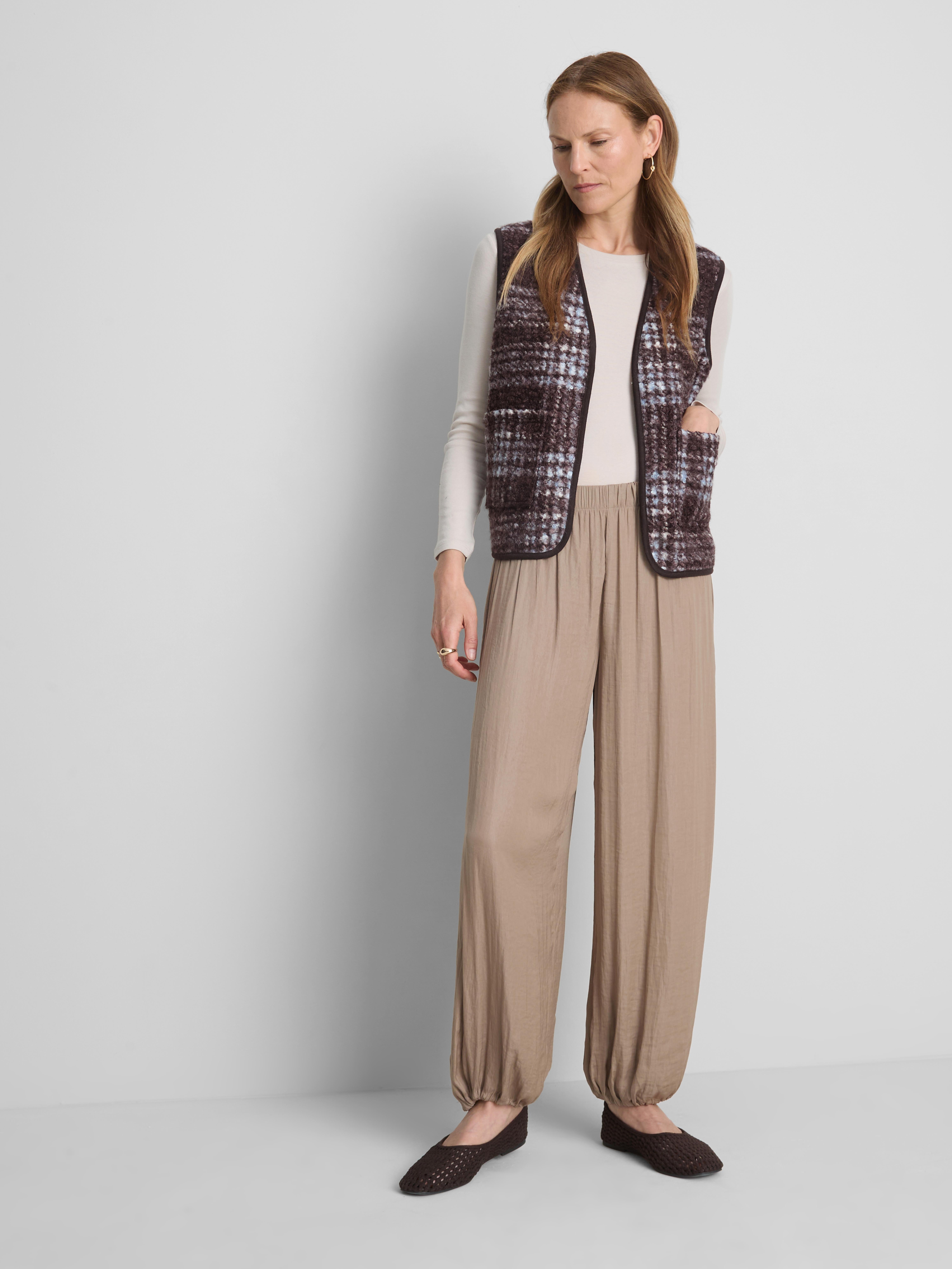 Fleece Check Gilet