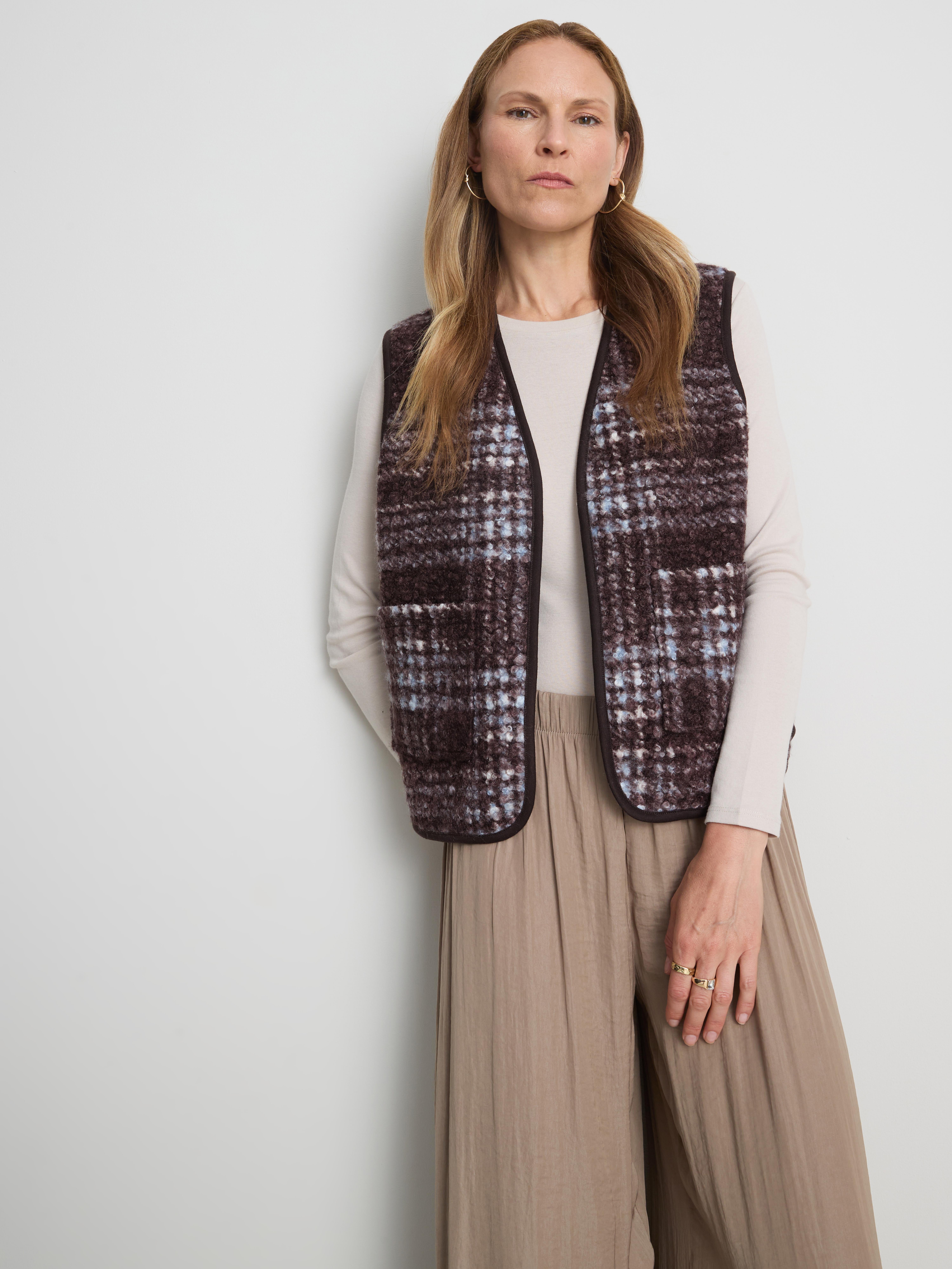Fleece Check Gilet
