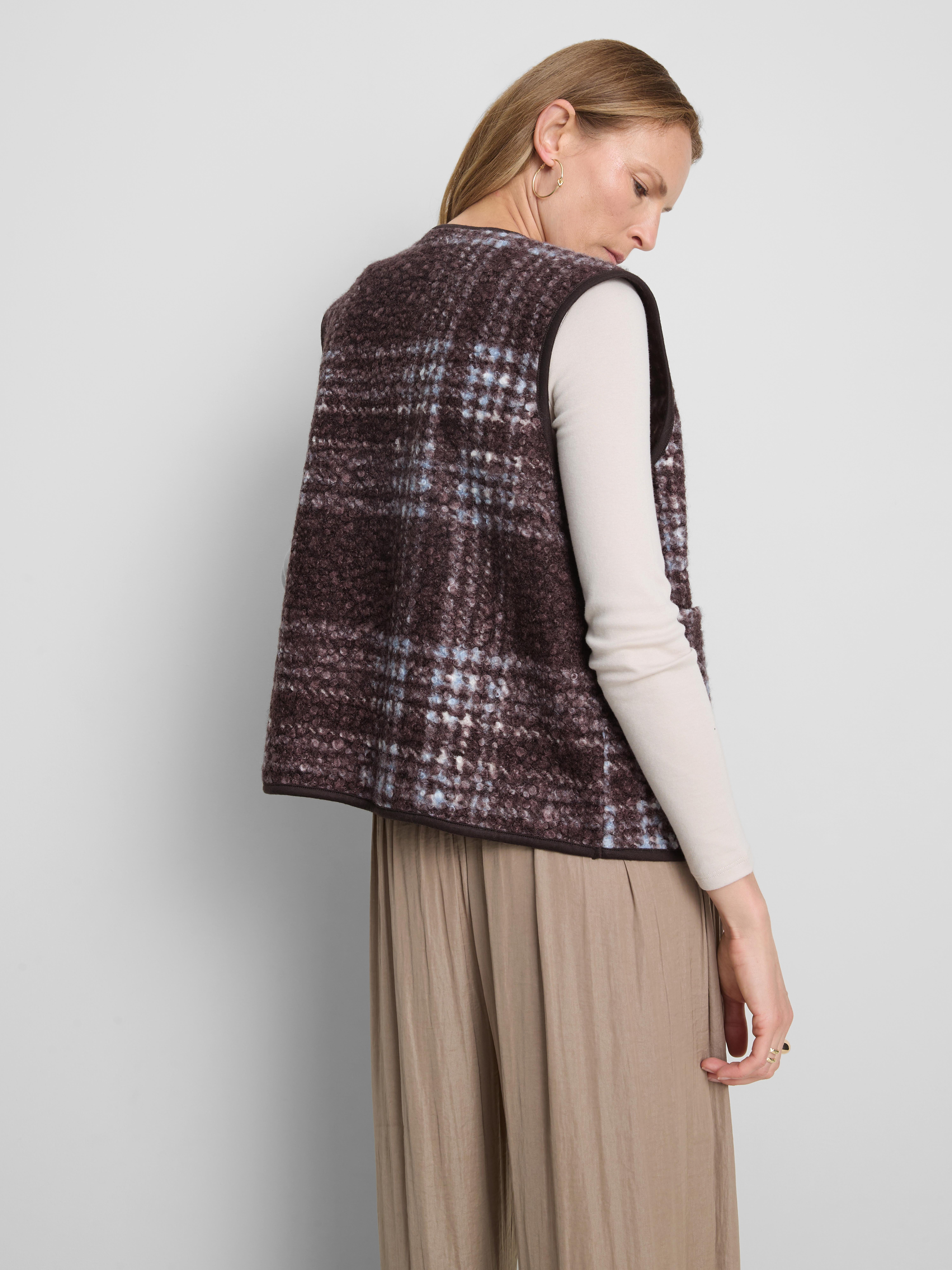 Fleece Check Gilet