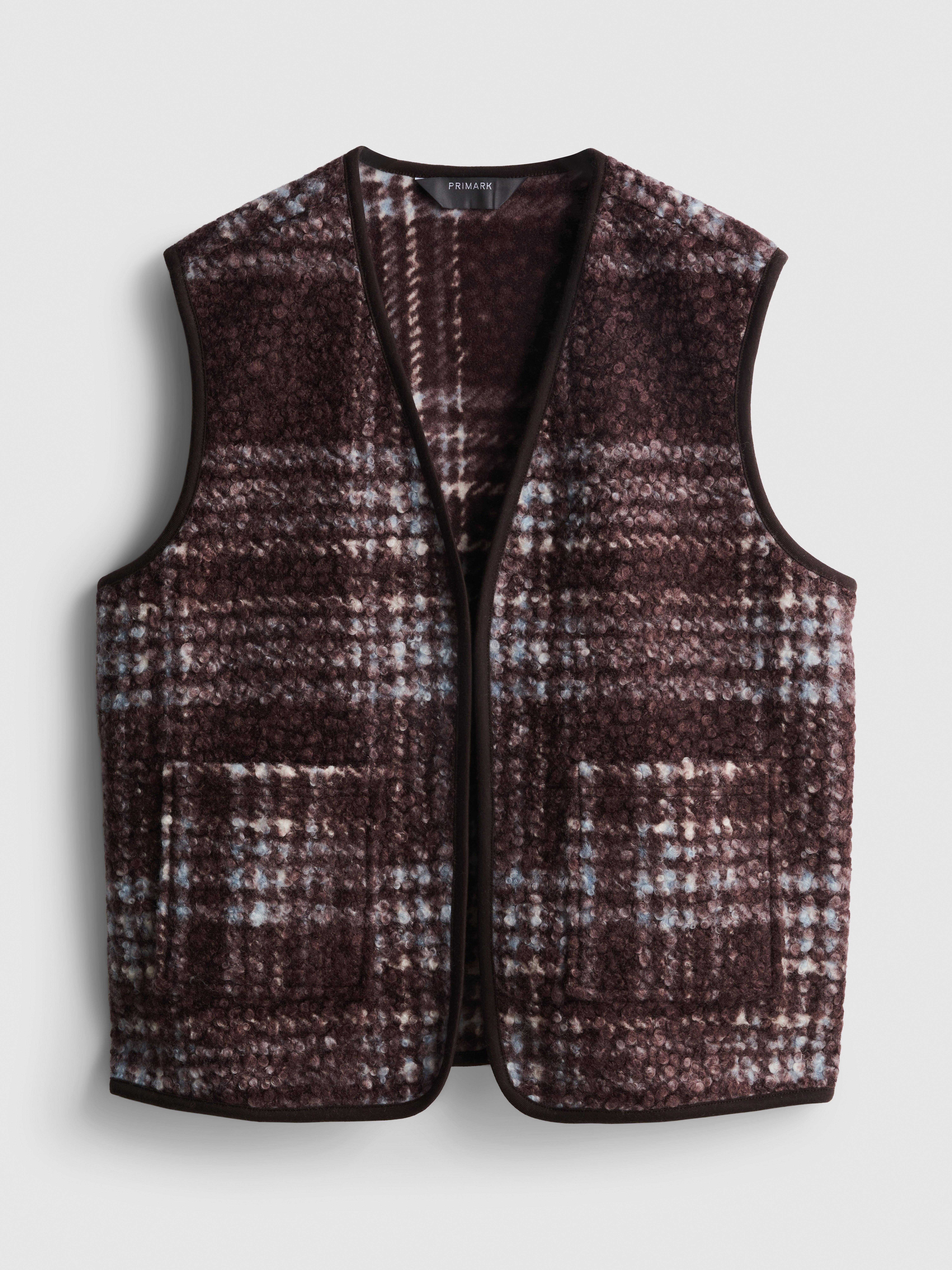 Fleece Check Gilet