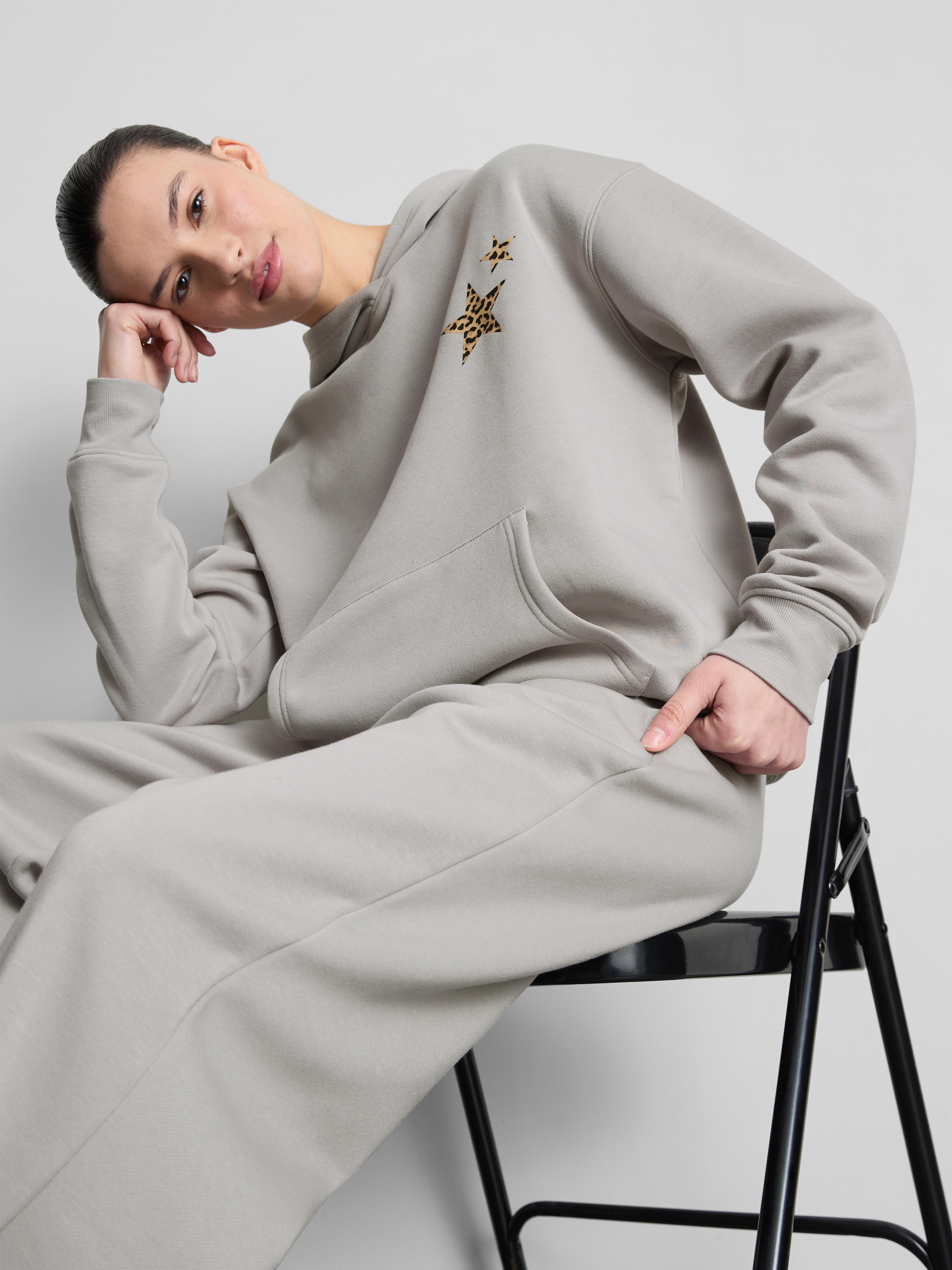Sweat à capuche imprimé en mélange de coton