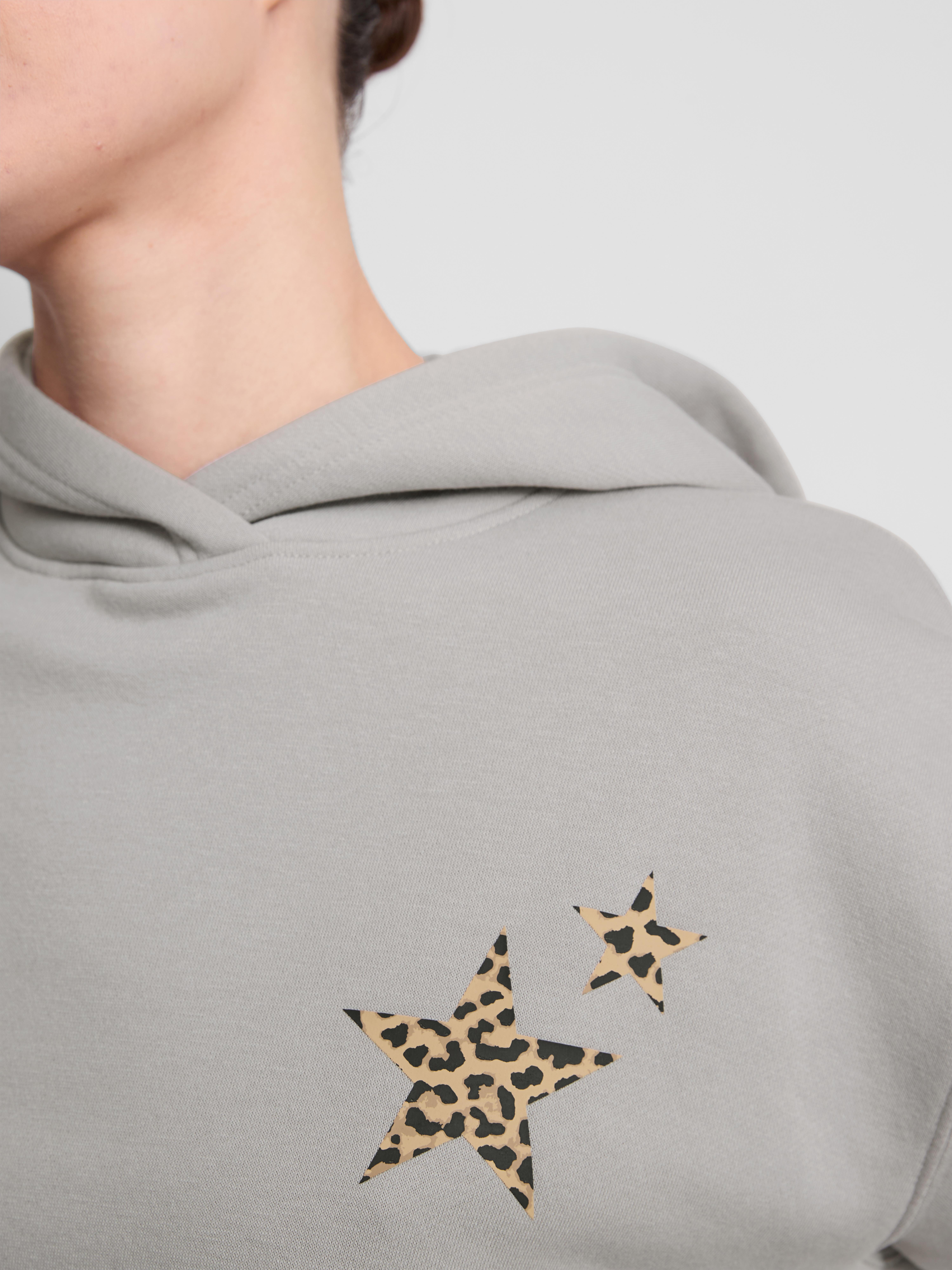 Sweat à capuche imprimé en mélange de coton