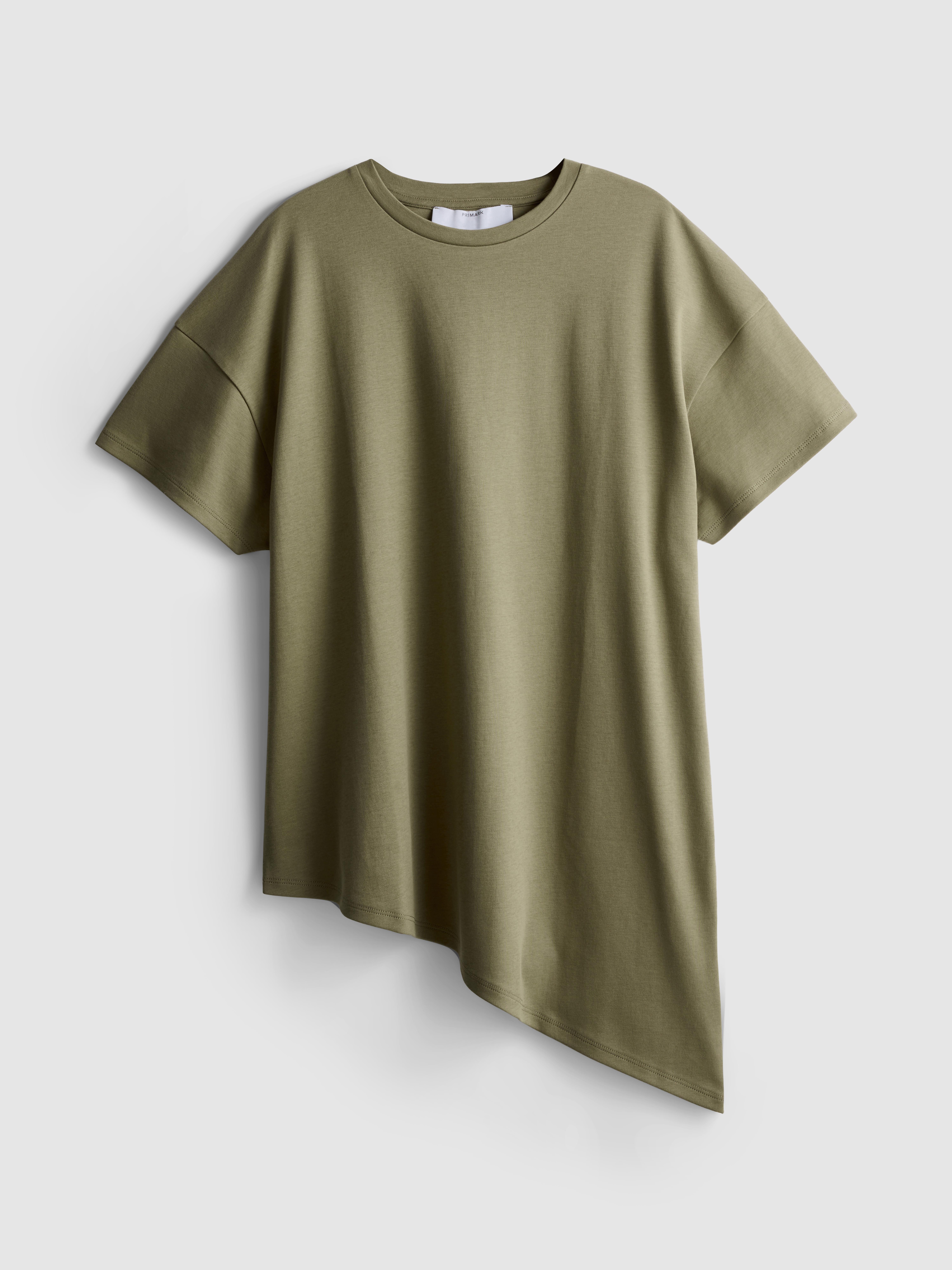Cotton Asymmetric Longline Tee