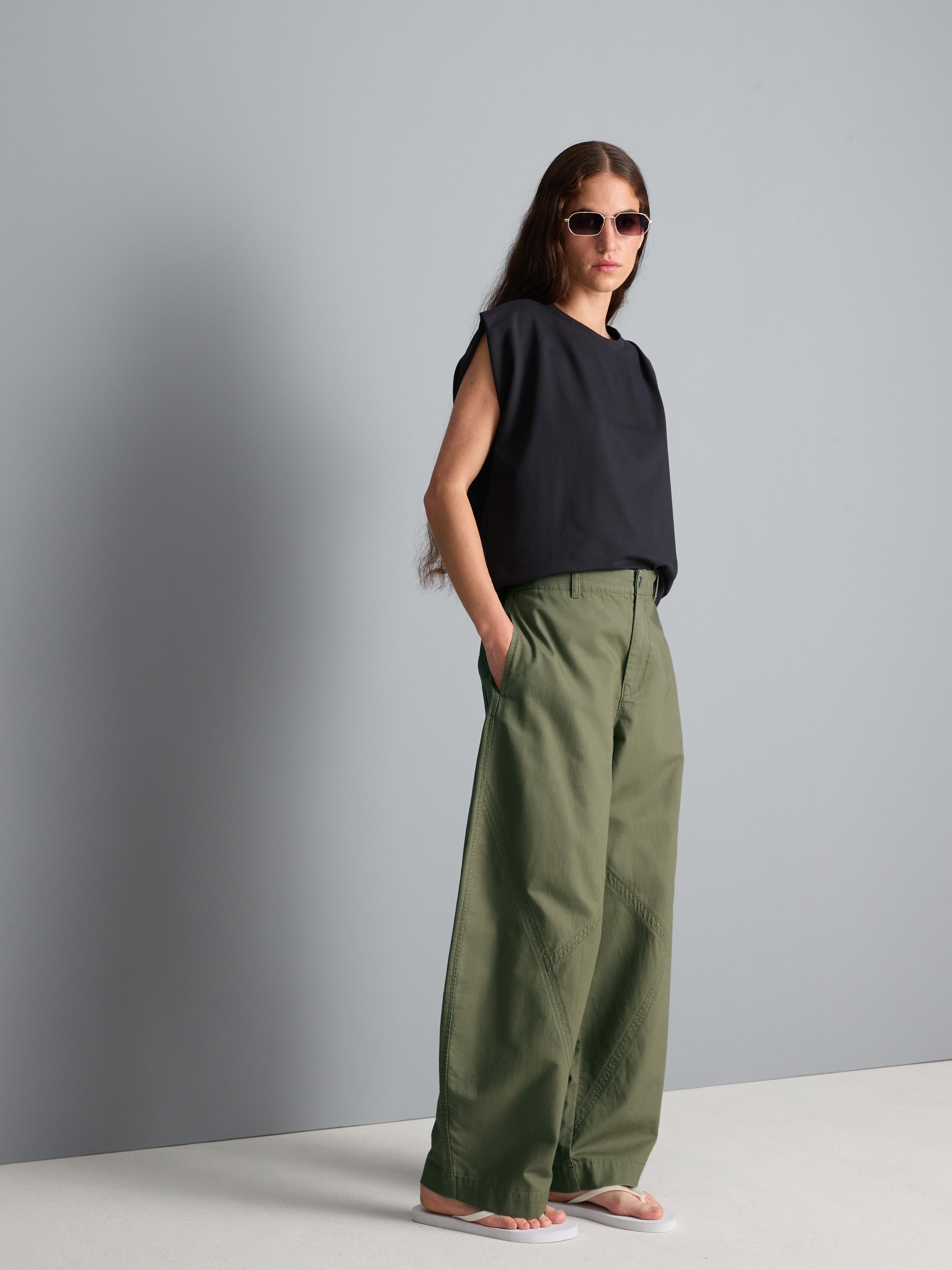 Cocoonbroek van katoenen canvas
