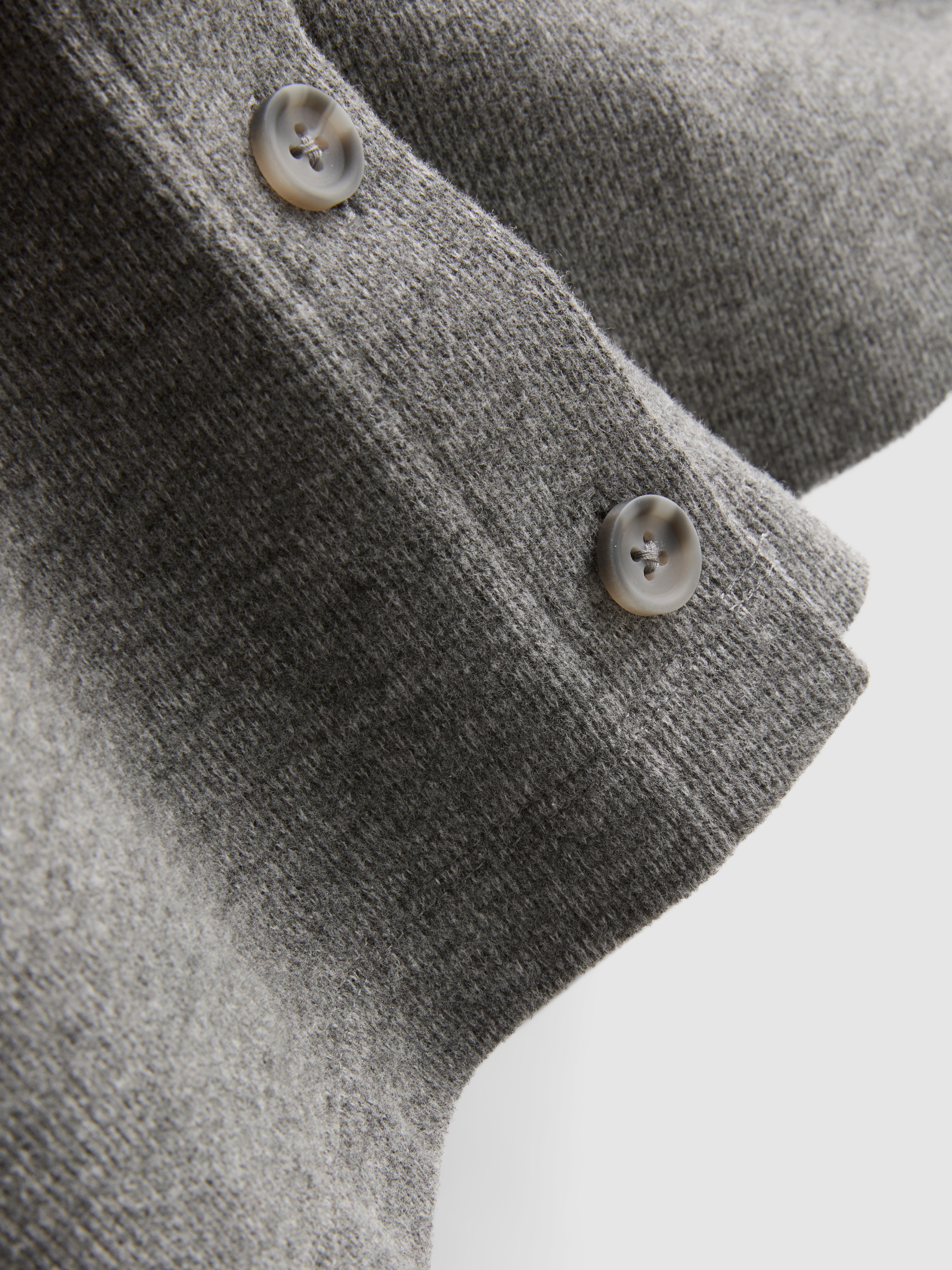 Cotton-Blend Cropped Cozy Short-Sleeve Cardigan