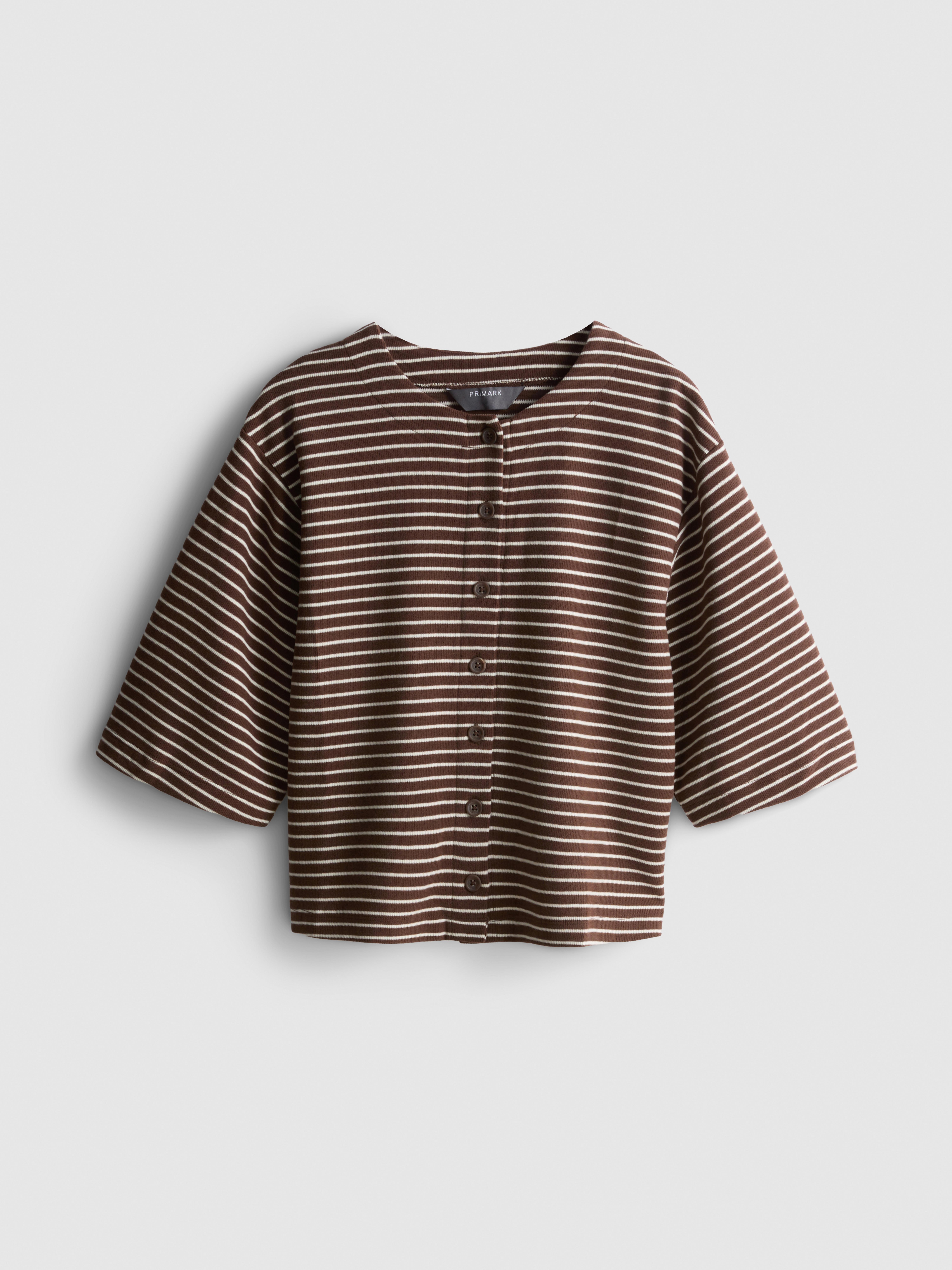 Cotton Blend Cropped Cosy Short Sleeve Cardigan
