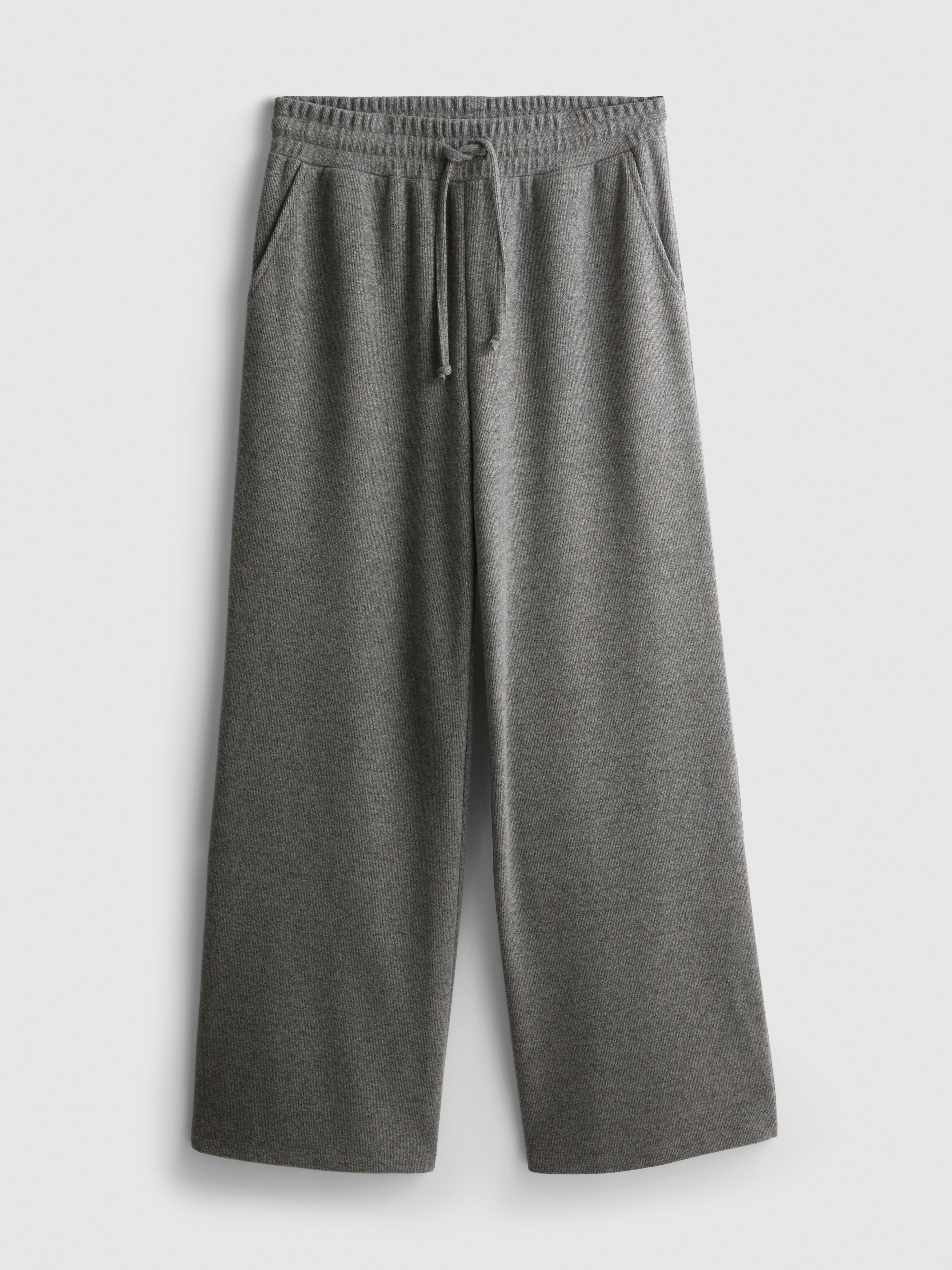 Cotton Blend Cozy Wide Leg Joggers