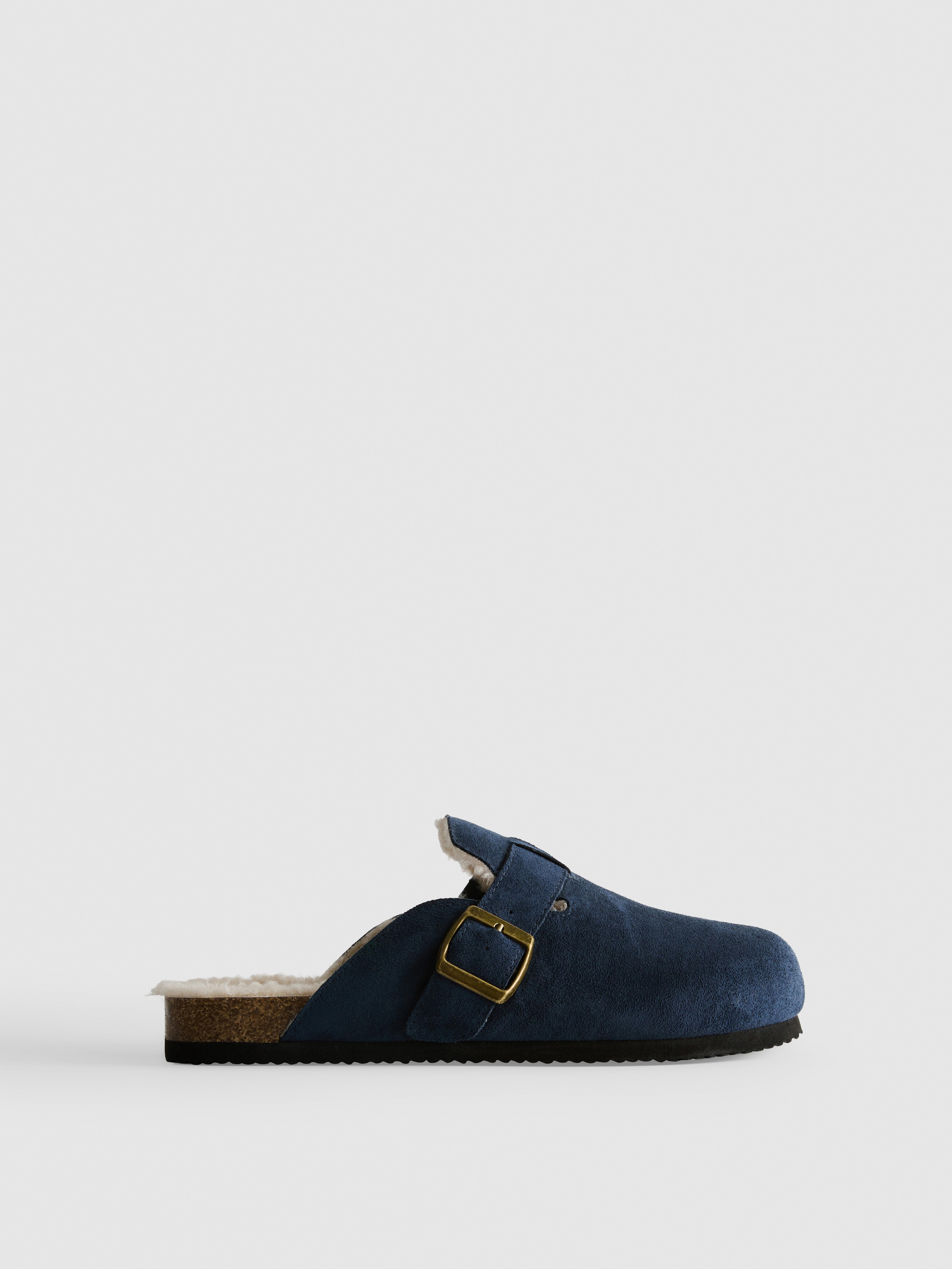 Mules doublées en fausse fourrure