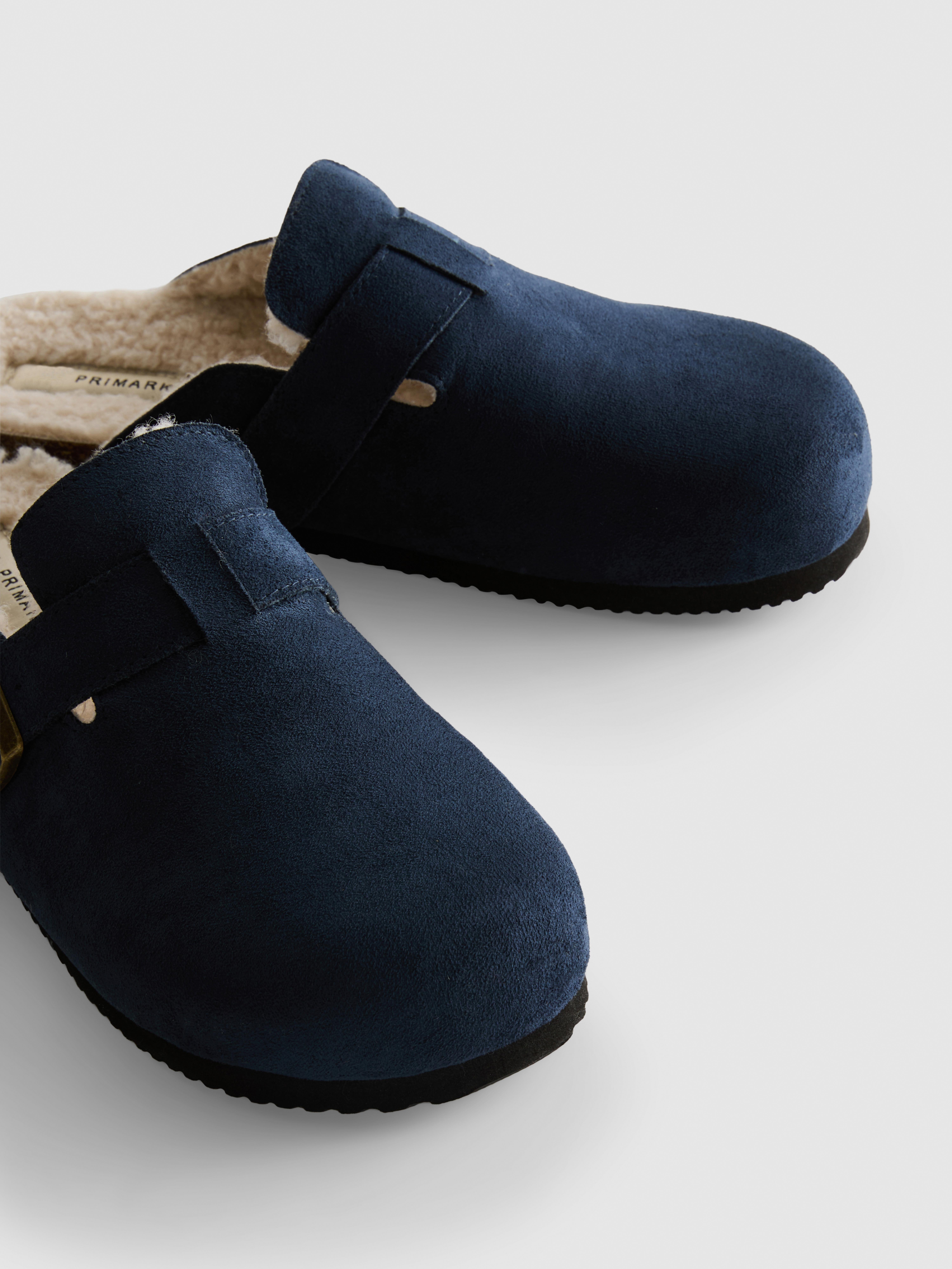 Faux Fur Lined Mule Slippers