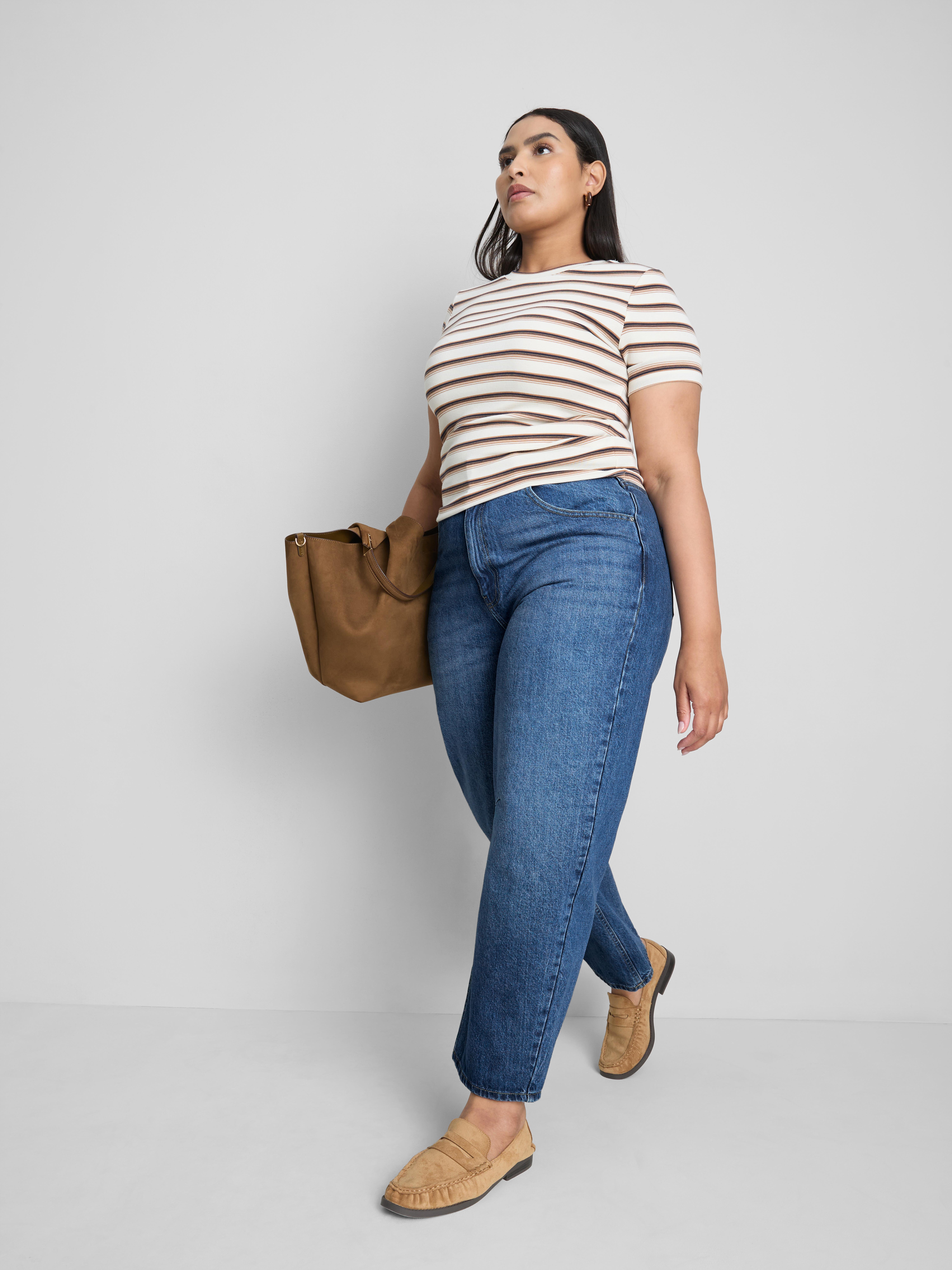 „By Coleen“ Barrel-Jeans aus Baumwoll-Denim