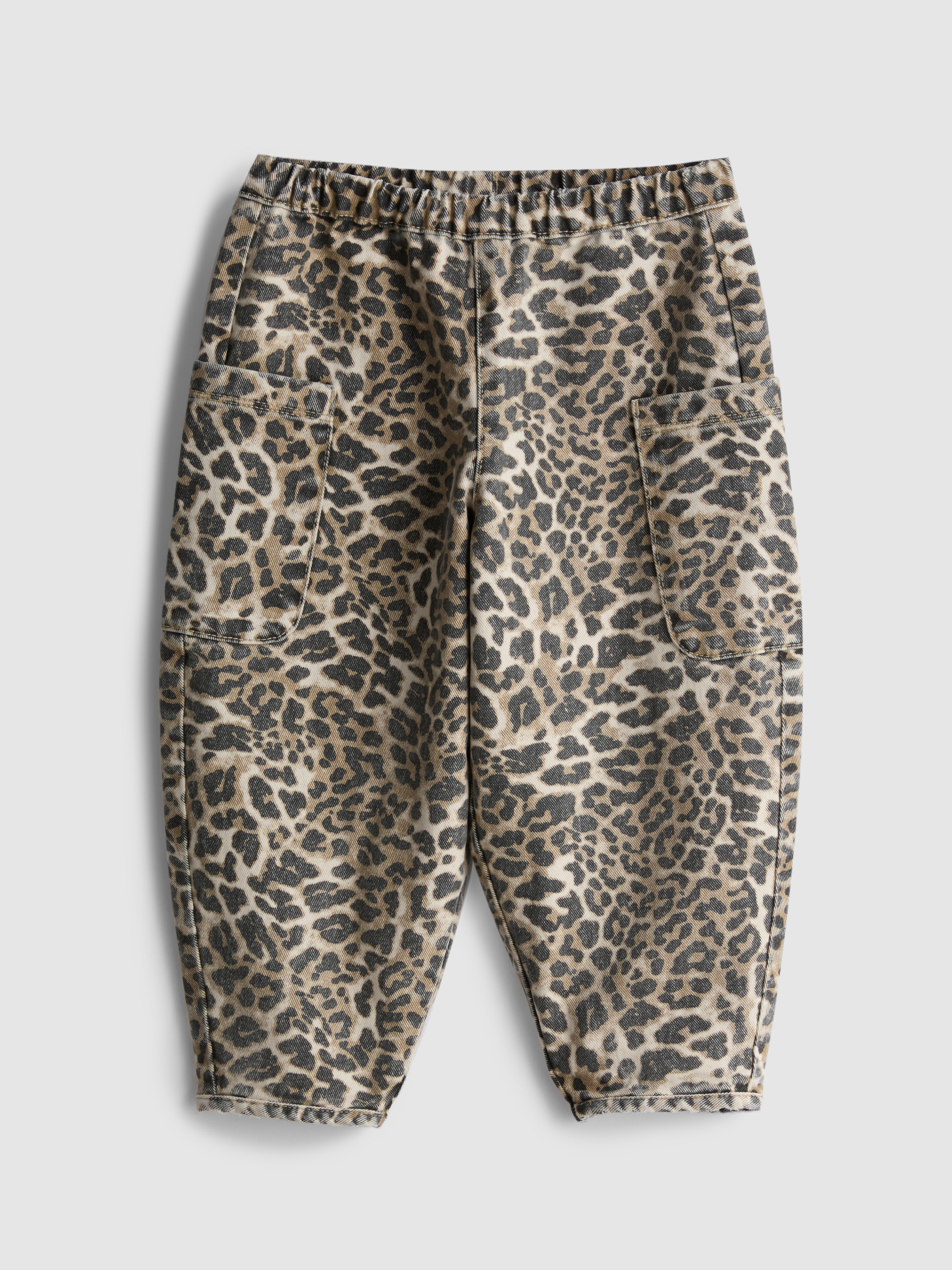 1-9yrs | Pure Cotton Leopard Print Balloon Leg Jeans