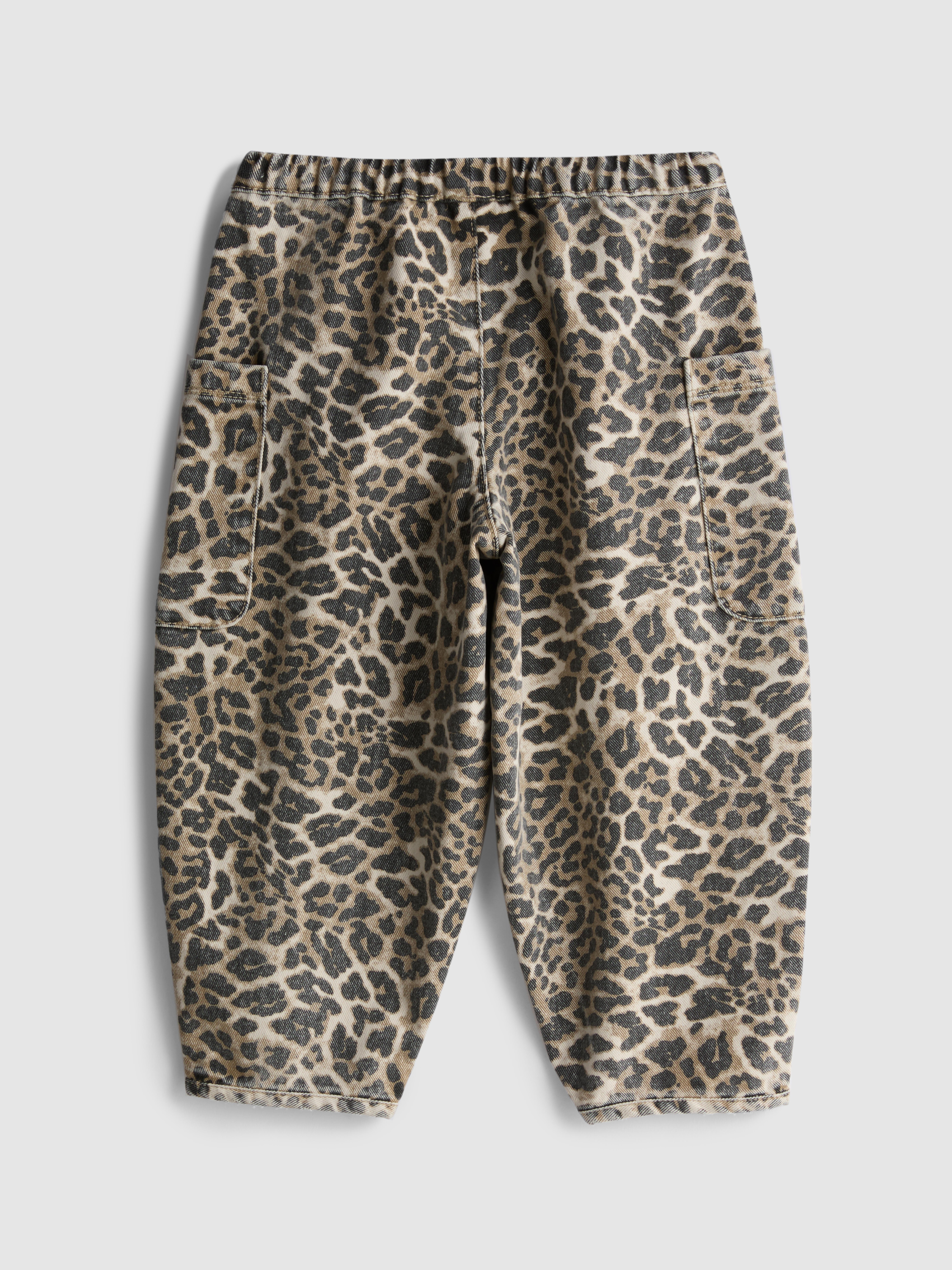 1-9yrs | Pure Cotton Leopard Print Balloon Leg Jeans