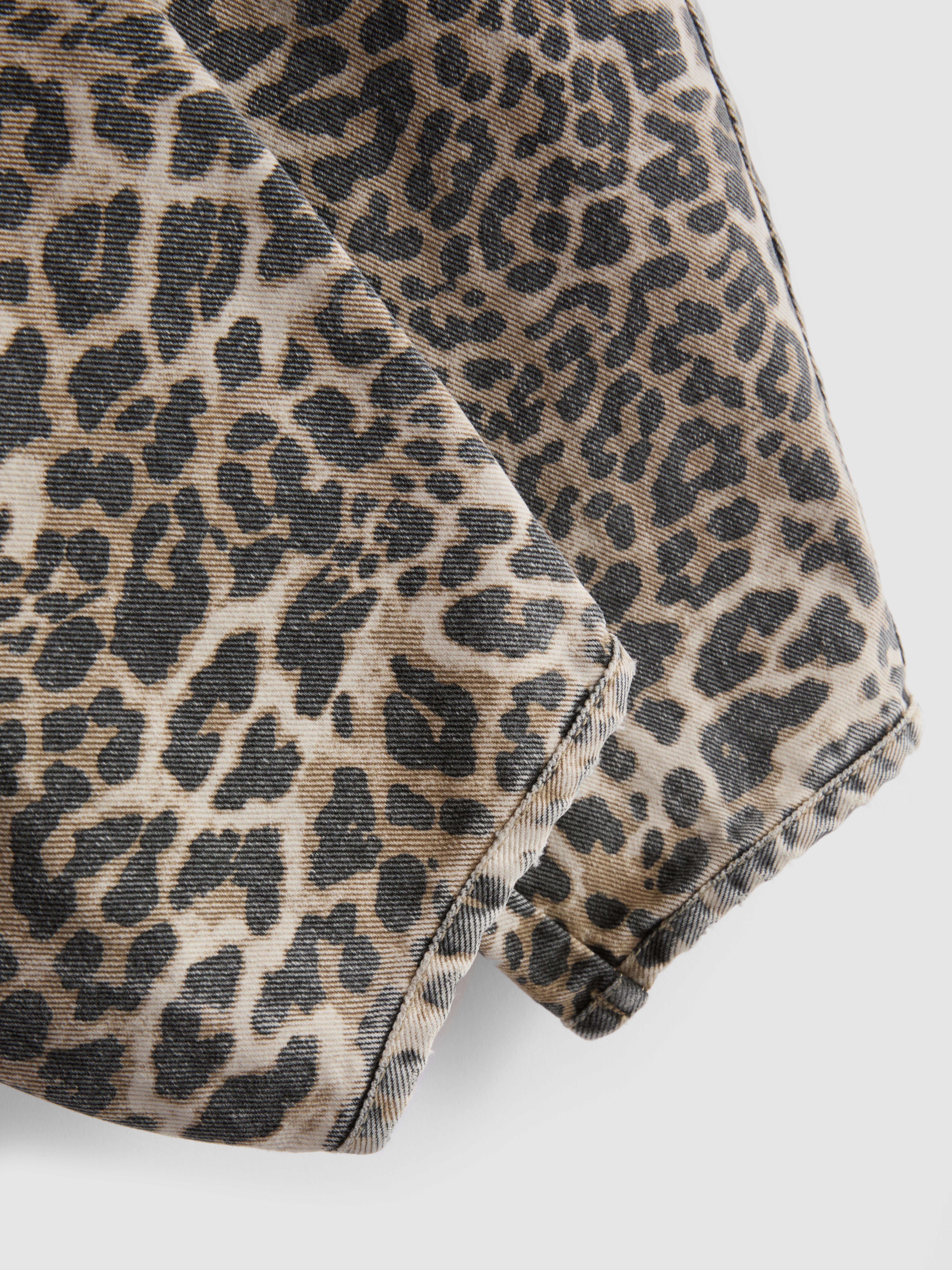 1-9yrs | Pure Cotton Leopard Print Balloon Leg Jeans