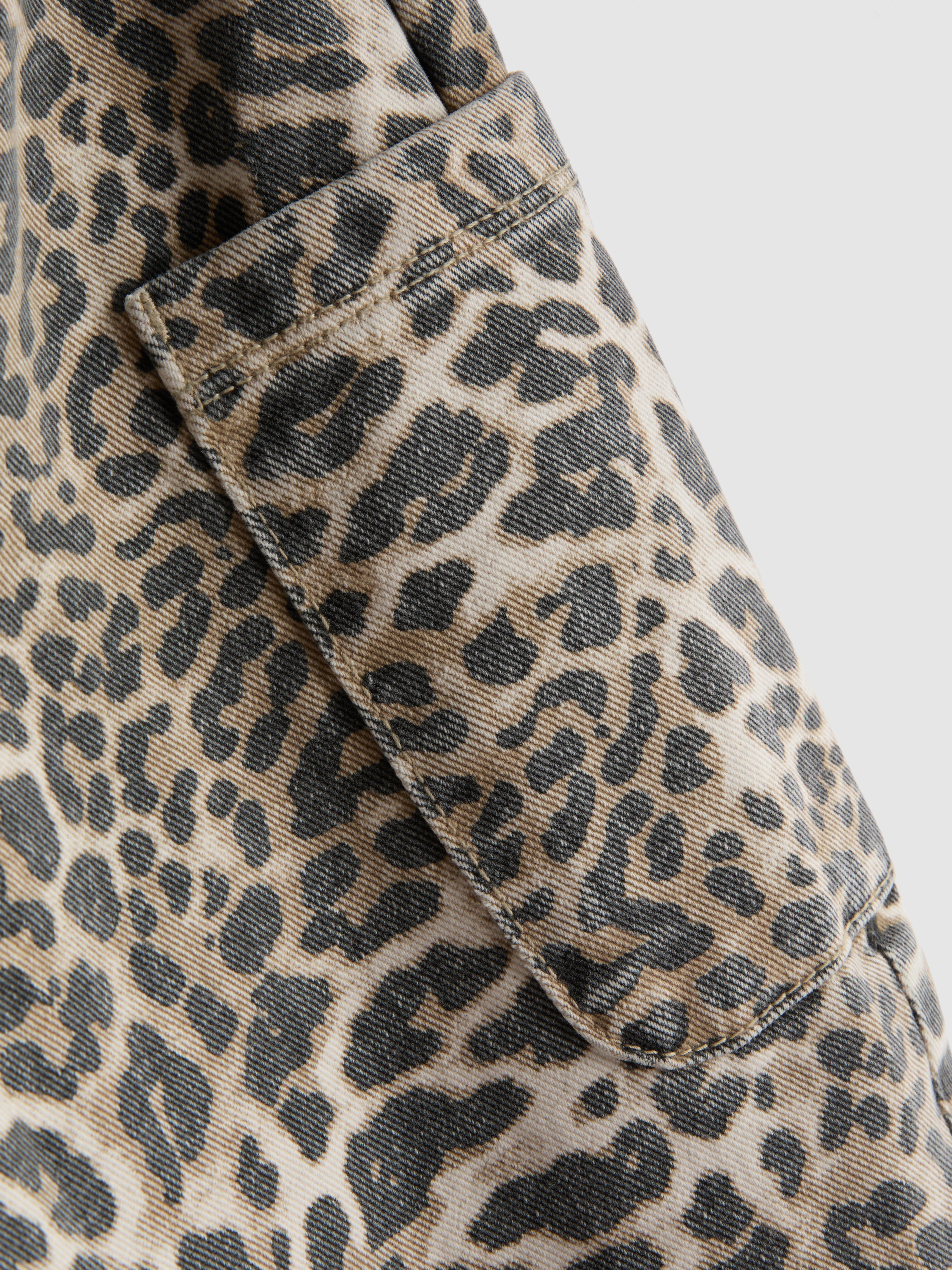 1-9yrs | Pure Cotton Leopard Print Balloon Leg Jeans