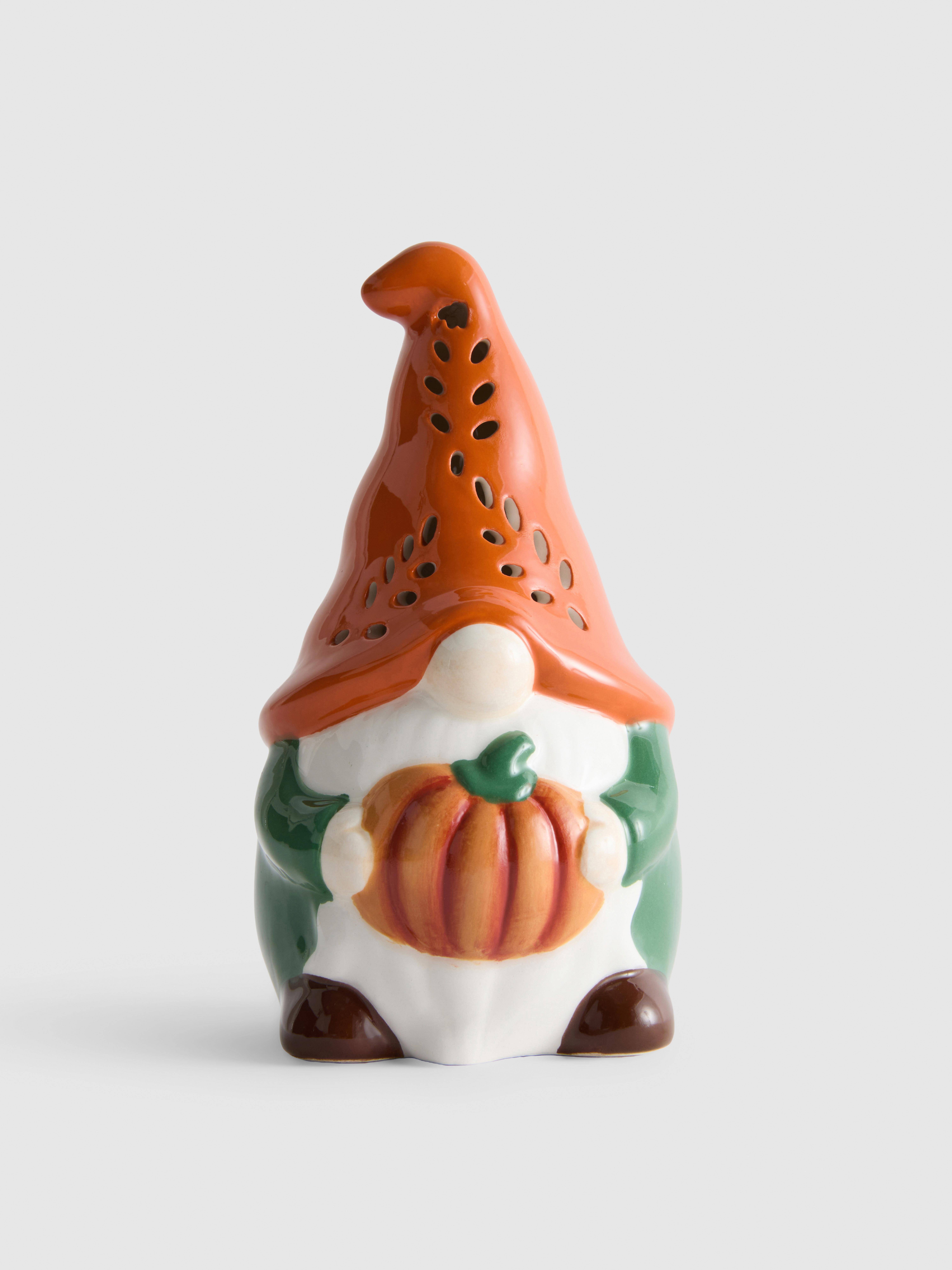Light-Up Pumpkin Gnome Ornament
