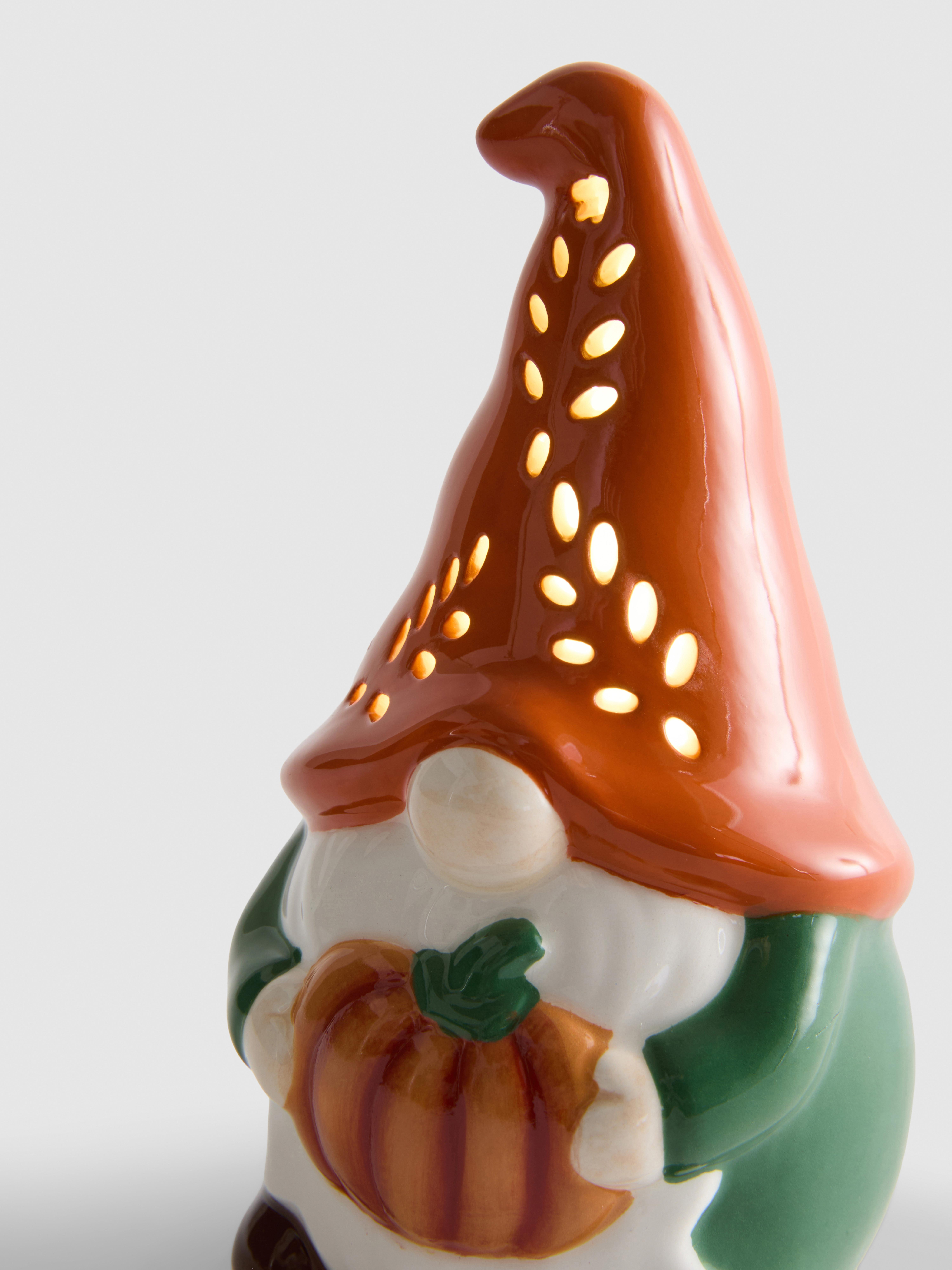 Light-Up Pumpkin Gnome Ornament