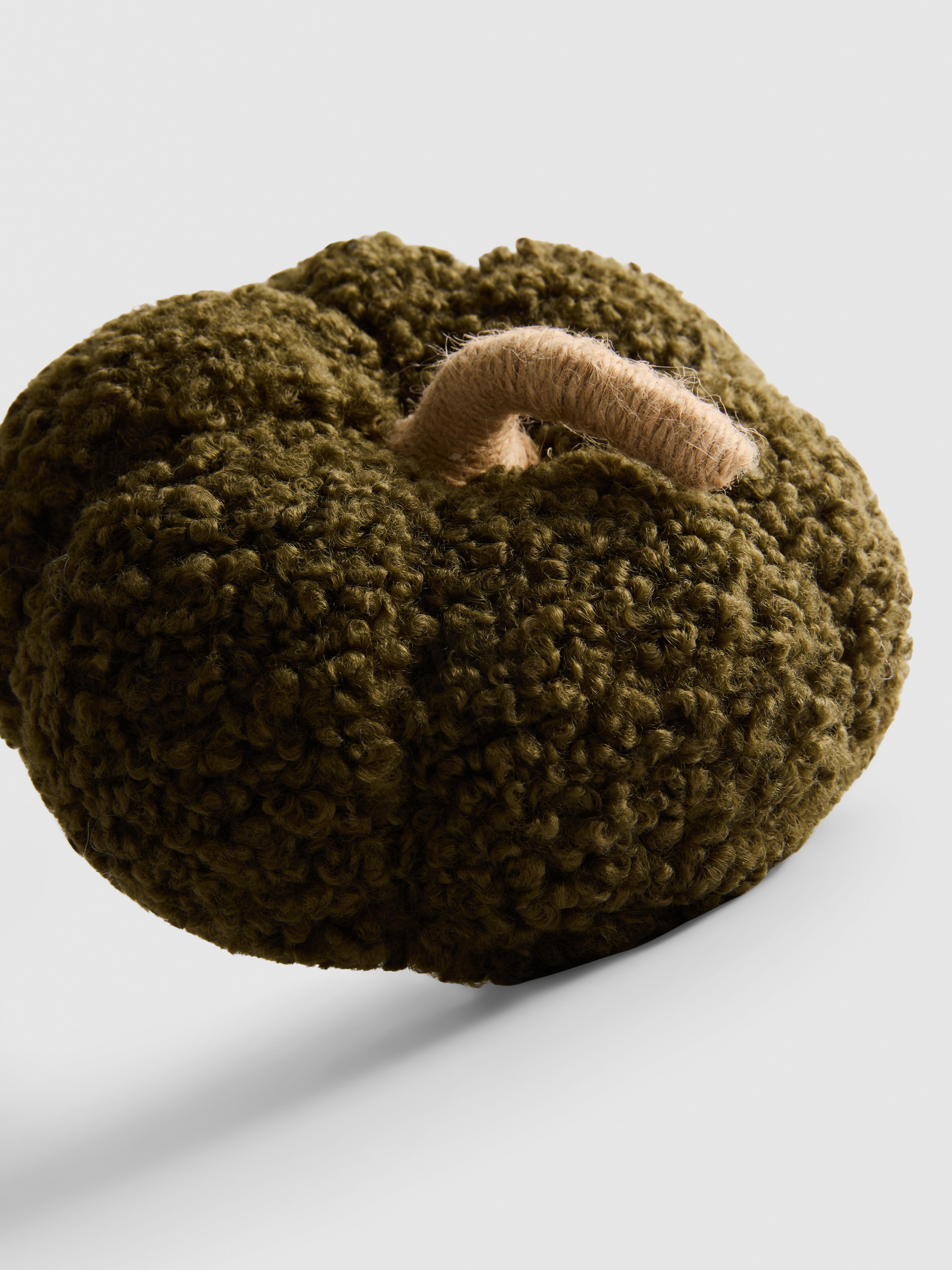 Decoração abóbora bouclé