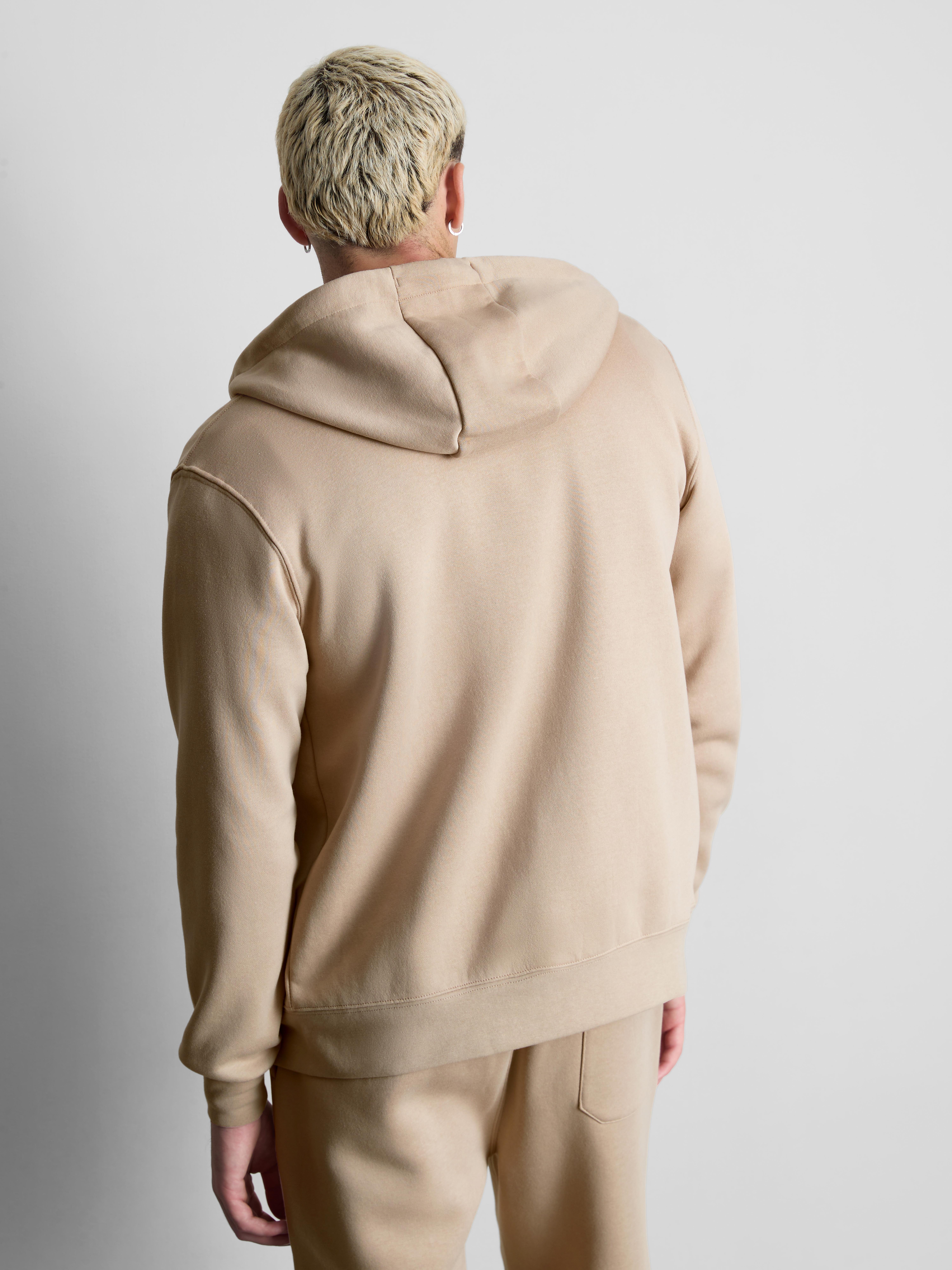 Regular Fit Cotton Blend Zip-Through Hoodie