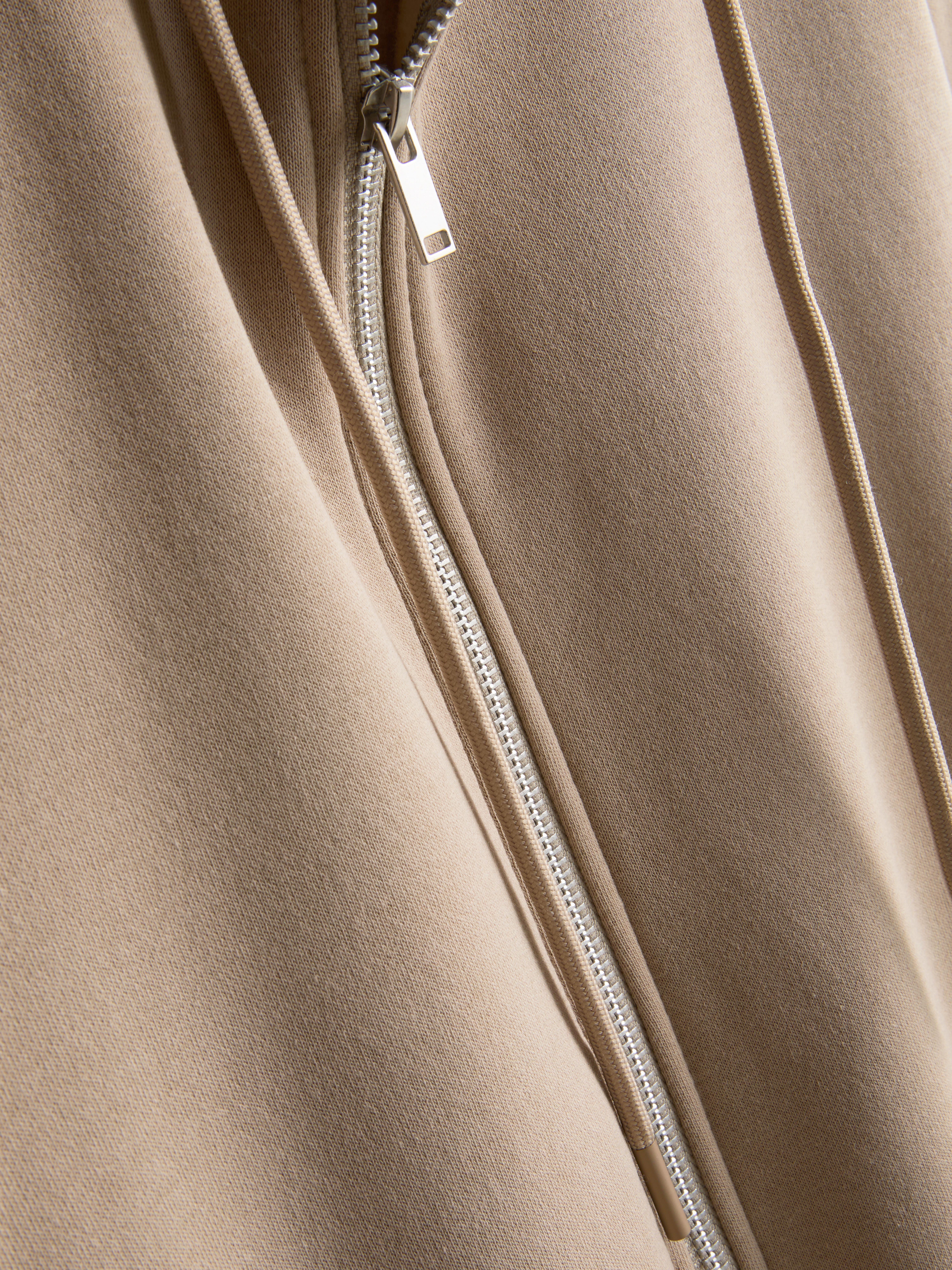 Regular Fit Cotton Blend Zip-Through Hoodie
