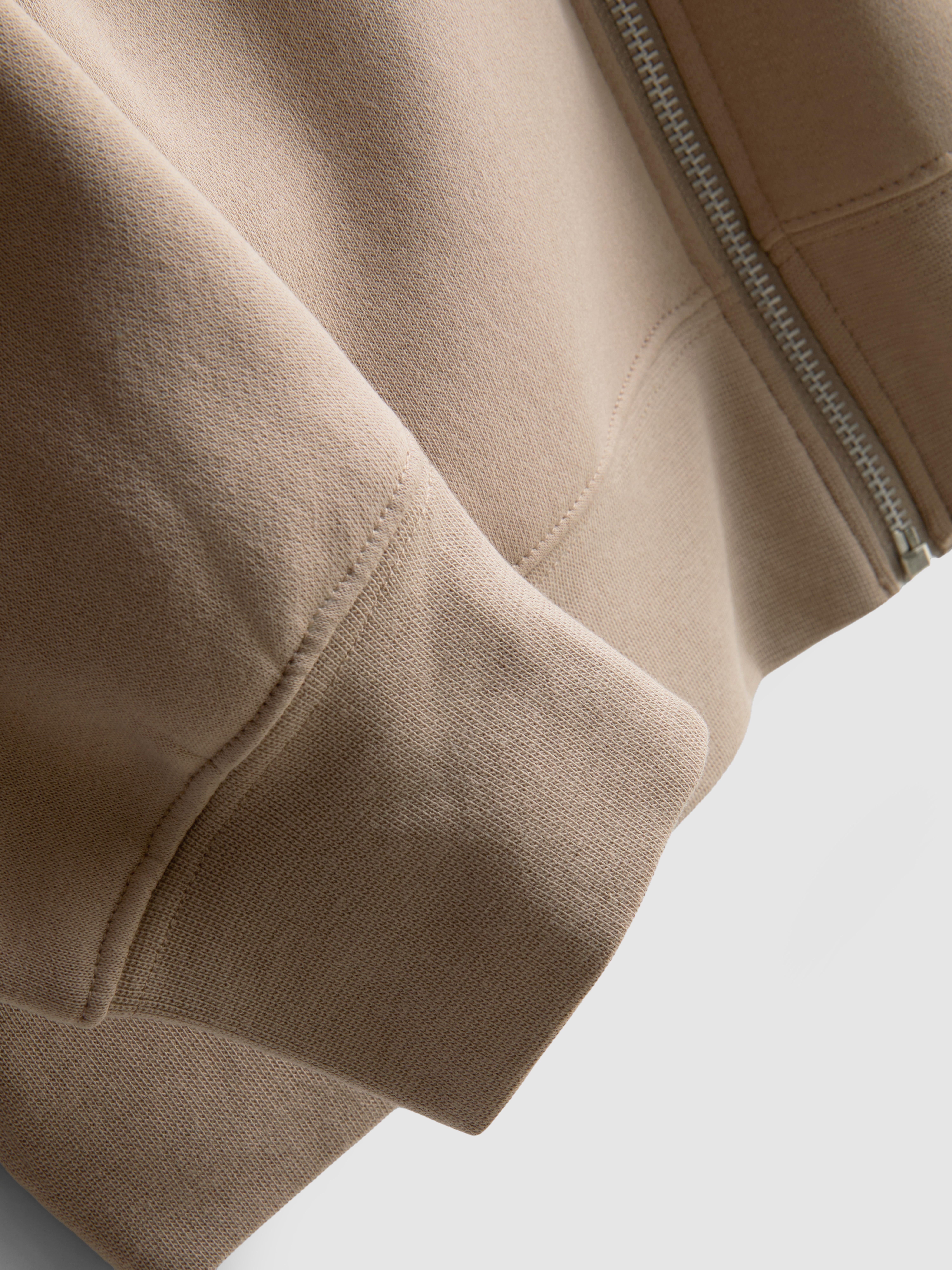 Regular Fit Cotton Blend Zip-Through Hoodie