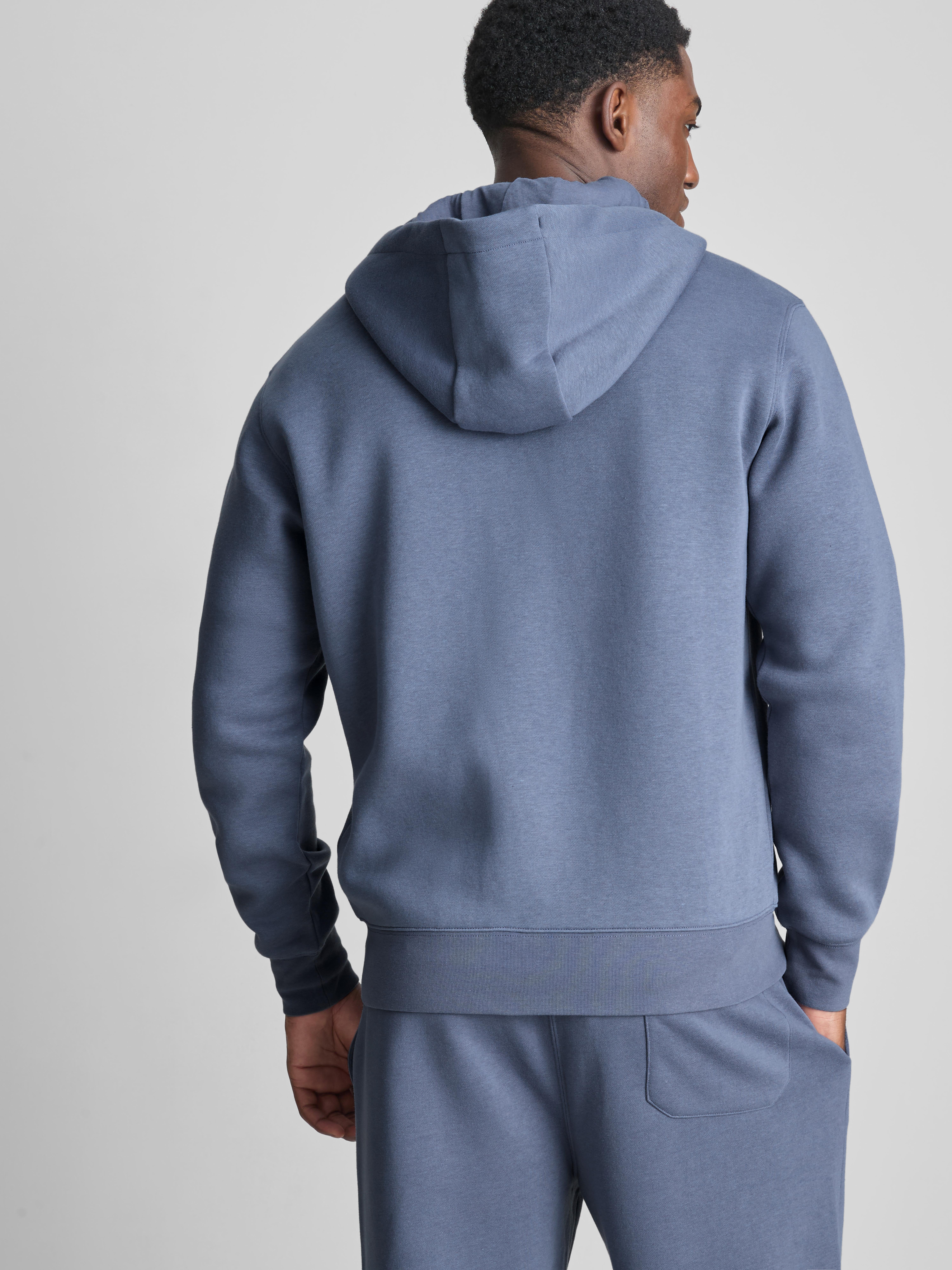 Regular-fit hoodie van katoenmix met rits