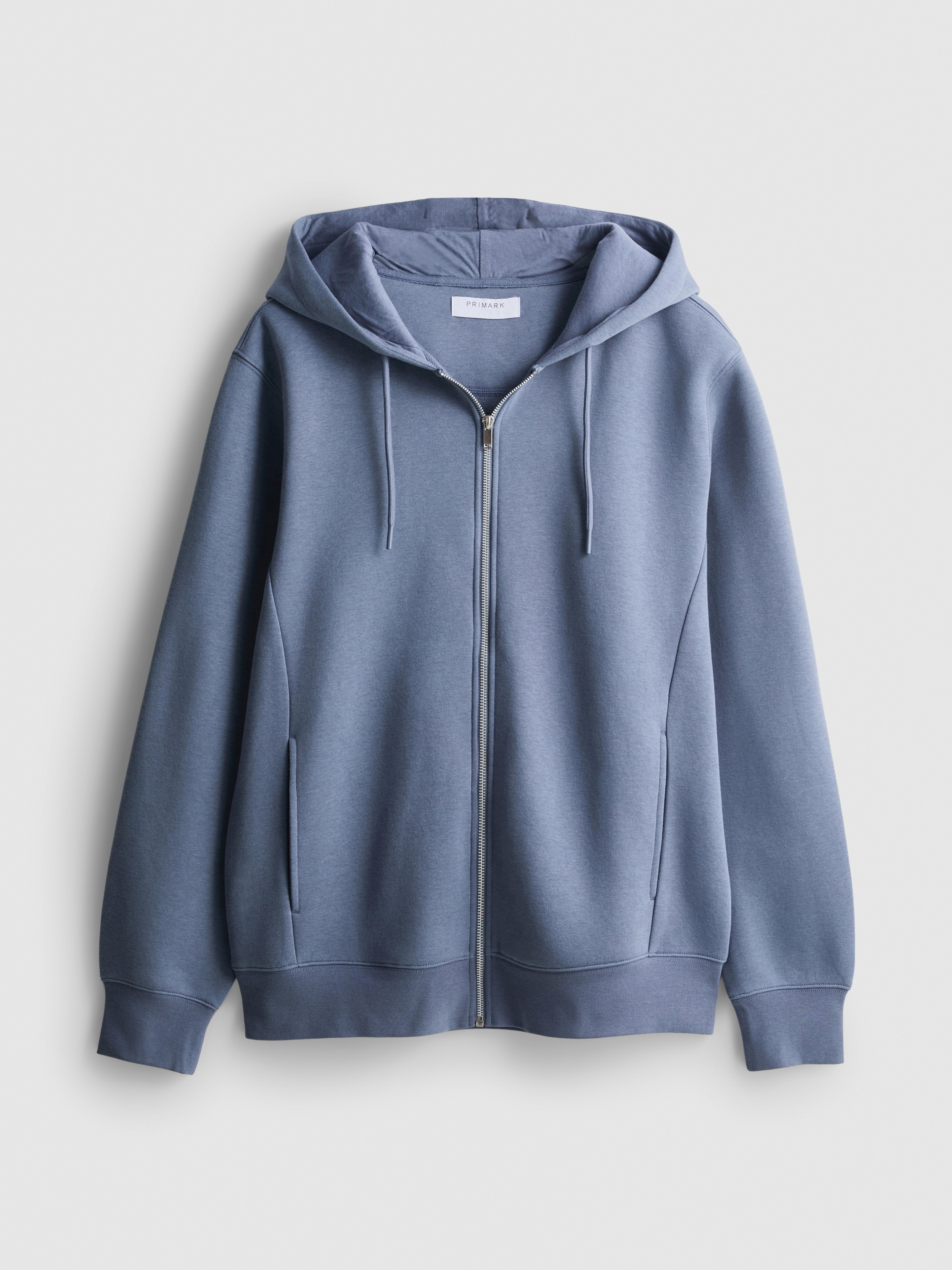 Regular-fit hoodie van katoenmix met rits