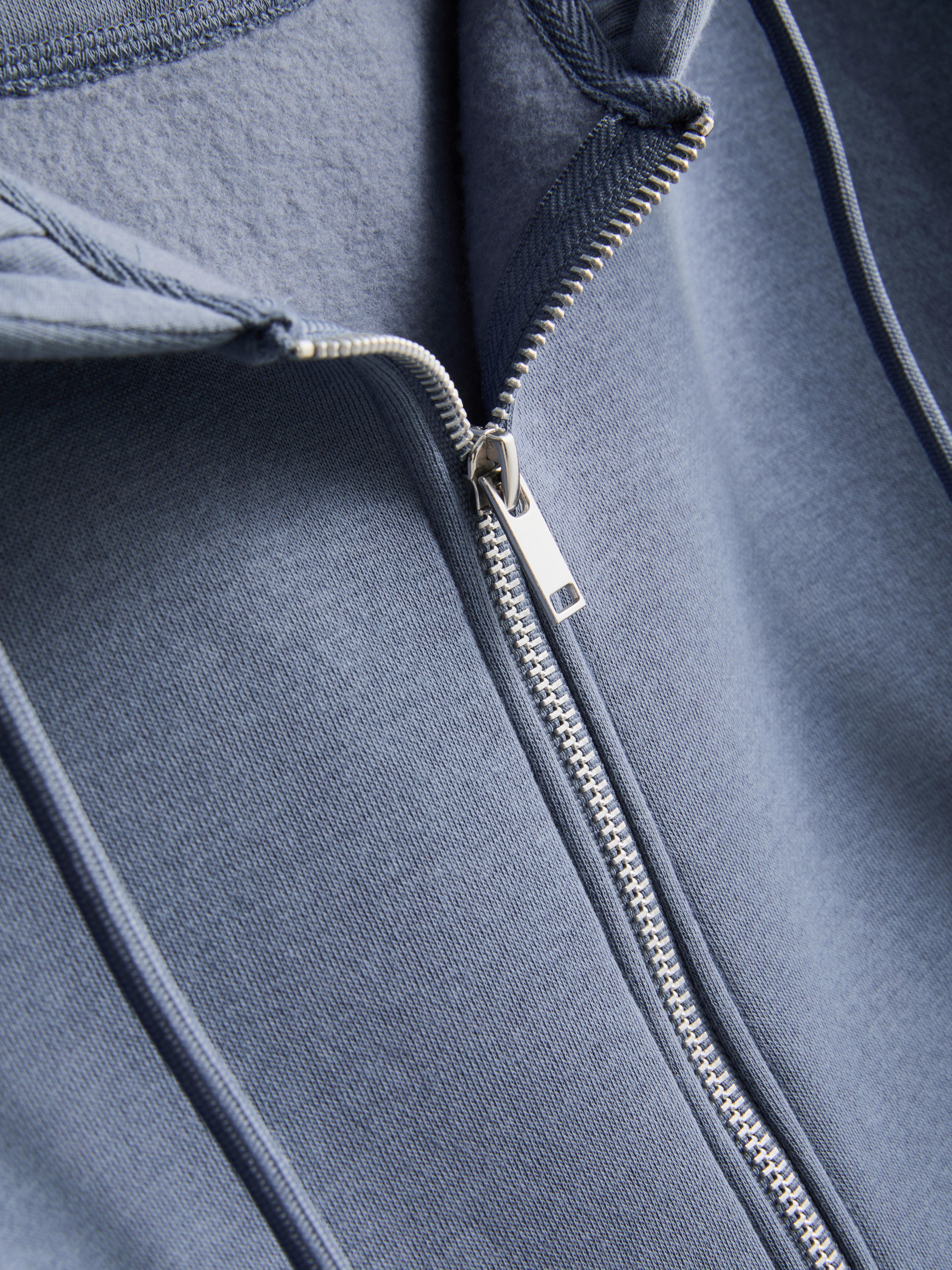 Regular-fit hoodie van katoenmix met rits